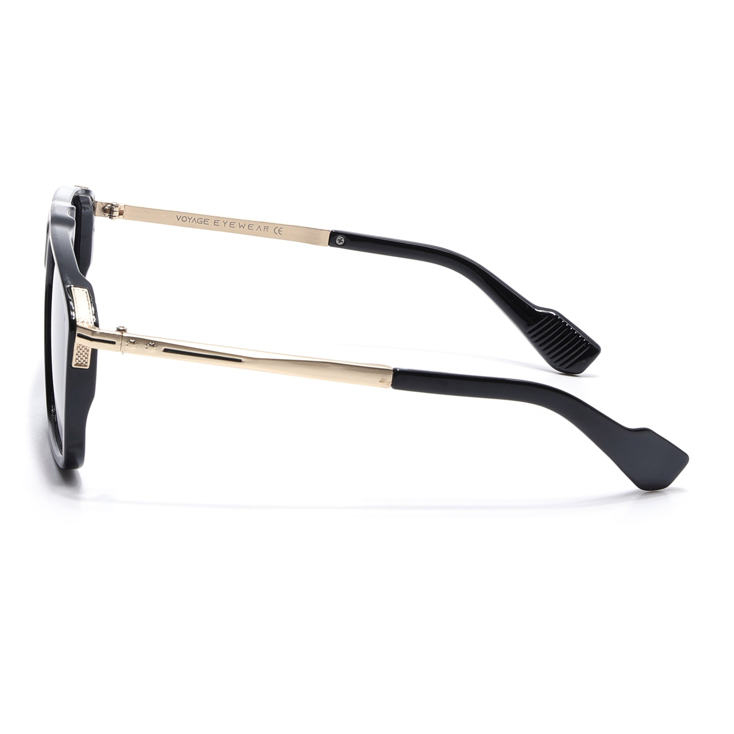 Rebel | Shine Black Wayfarer Polarized Sunglasses | Light Purple Lens - PMG6632