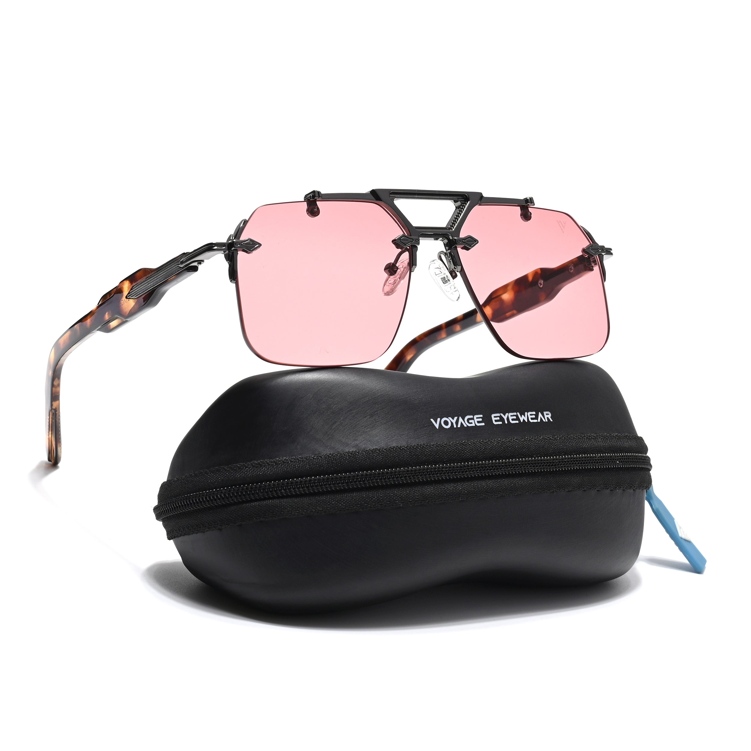 Hawk | Red Wayfarer Sunglasses | Grey Frame - MG5879