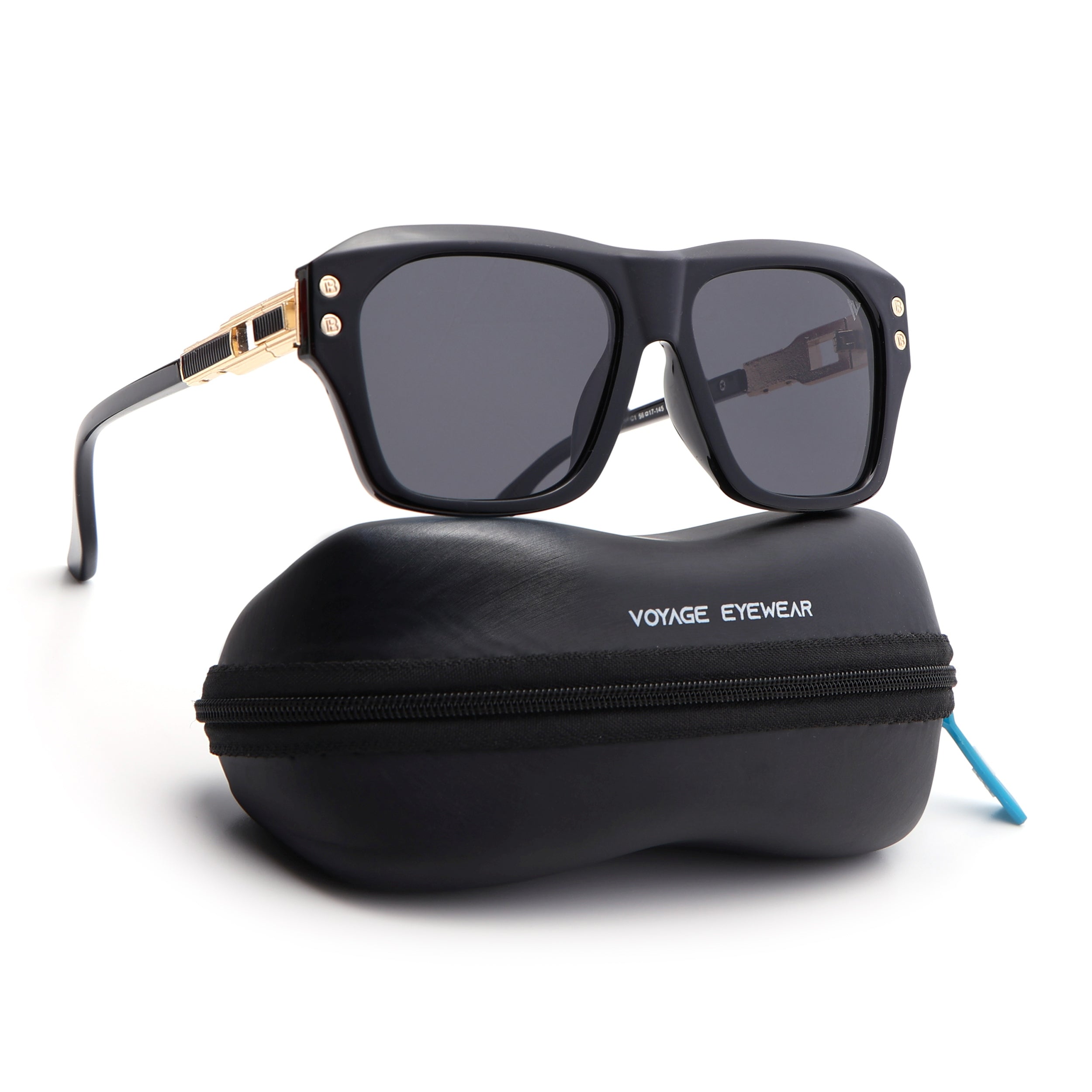Carbon | Black Wayfarer Polarized Sunglasses | Black Lens - PMG6698