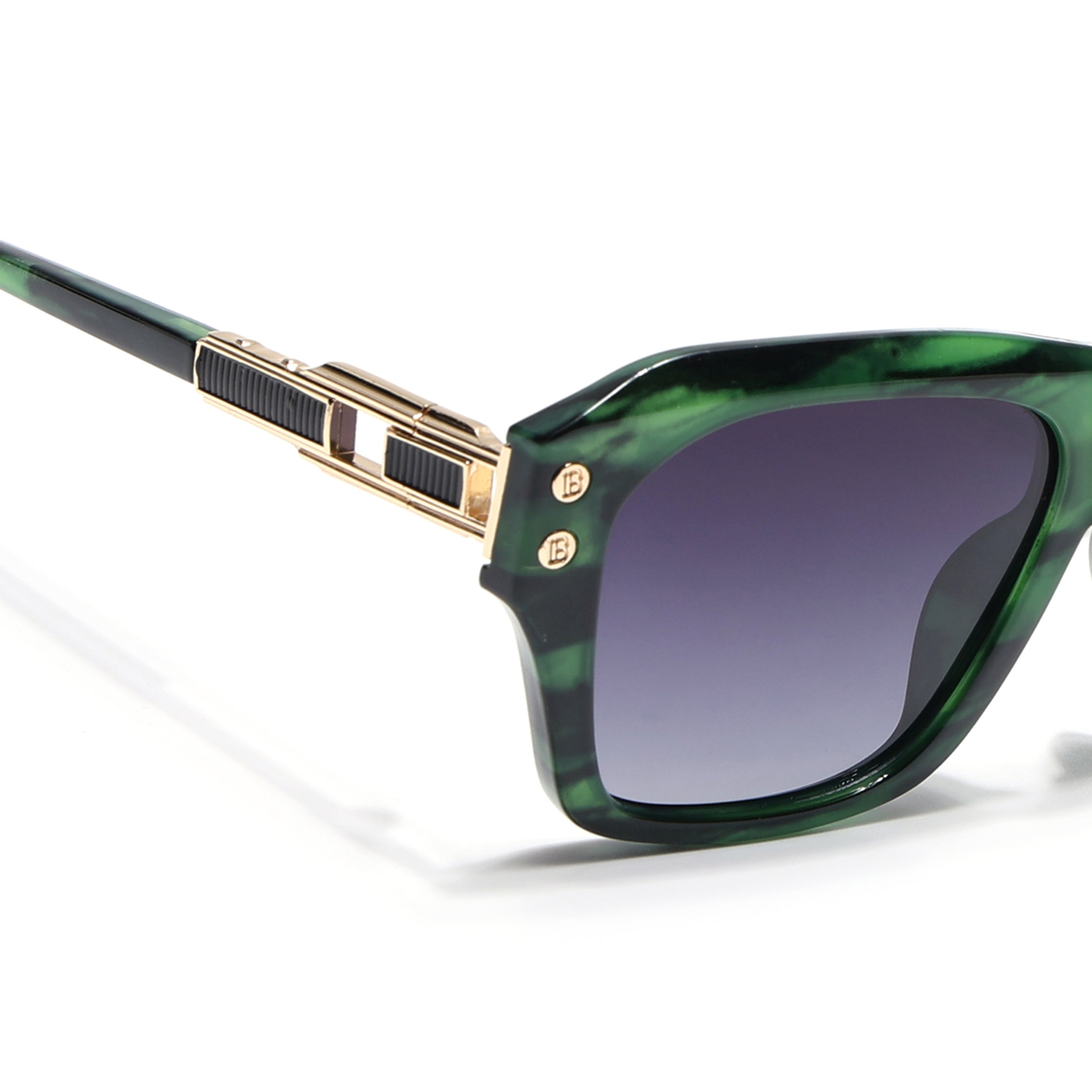 Carbon | Green Wayfarer Polarized Sunglasses | Grey Lens - PMG6701