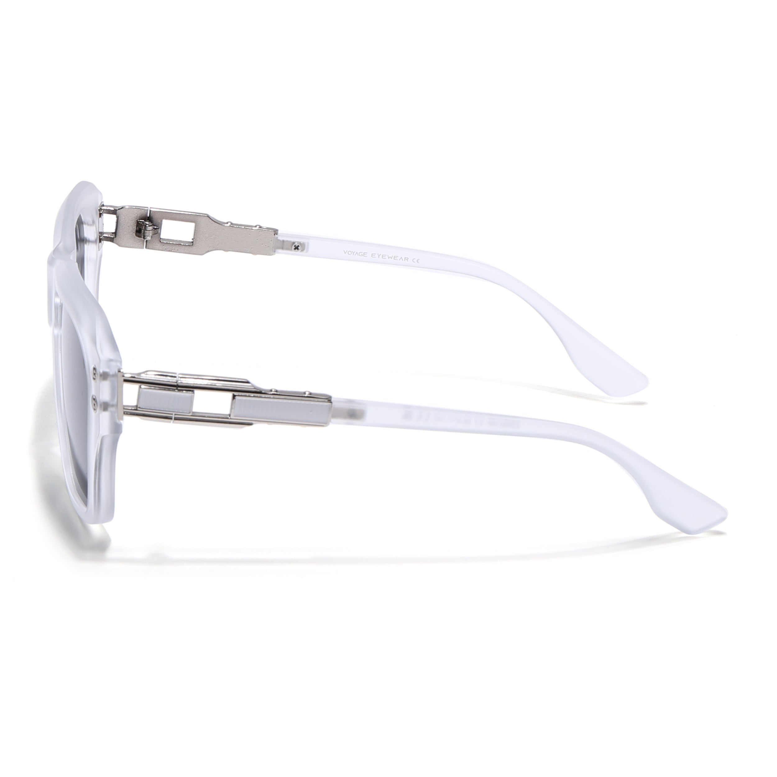 Carbon | Transparent Wayfarer Polarized Sunglasses | Black Lens - PMG6702