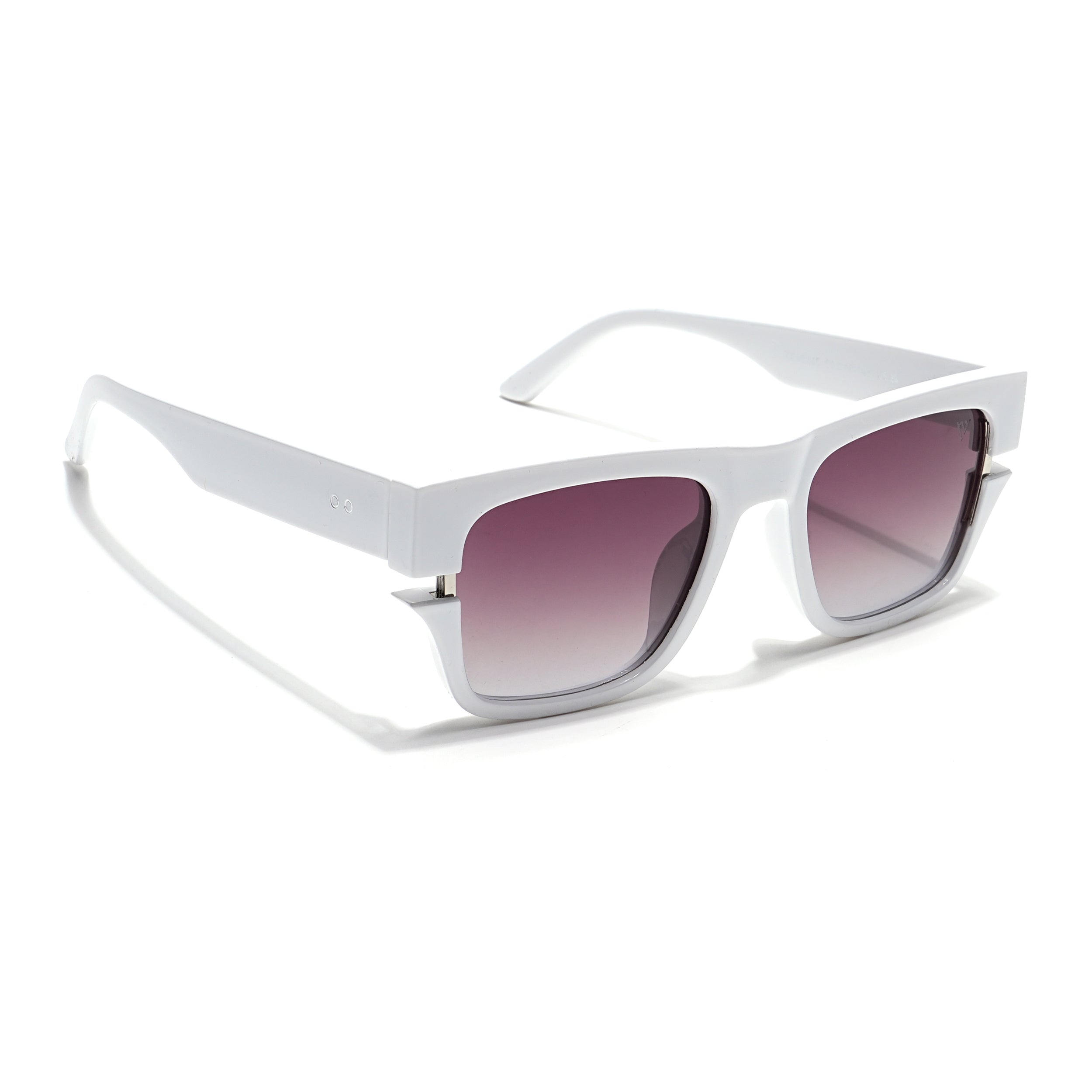 Wayfarer Sunglasses (Brown & Clear Lens | White Frame - PMG6048)
