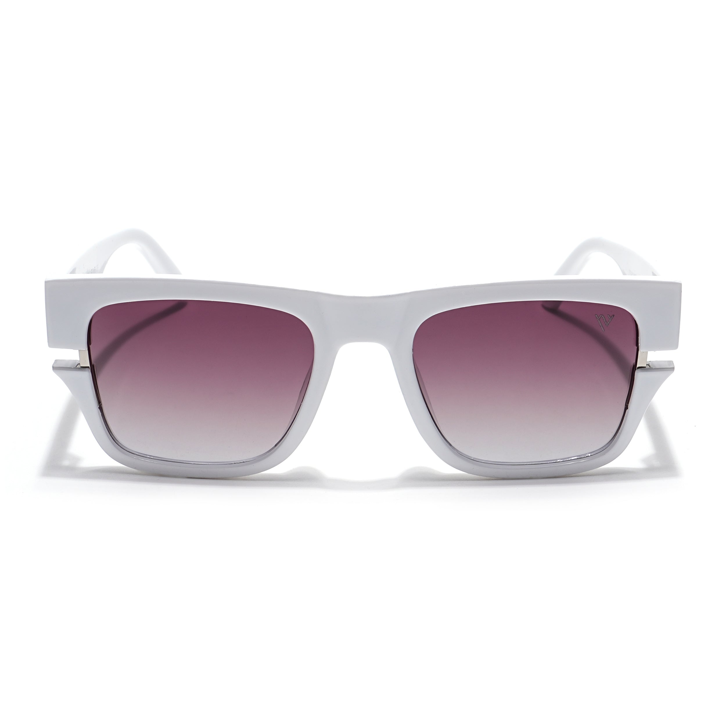 Wayfarer Sunglasses (Brown & Clear Lens | White Frame - PMG6048)