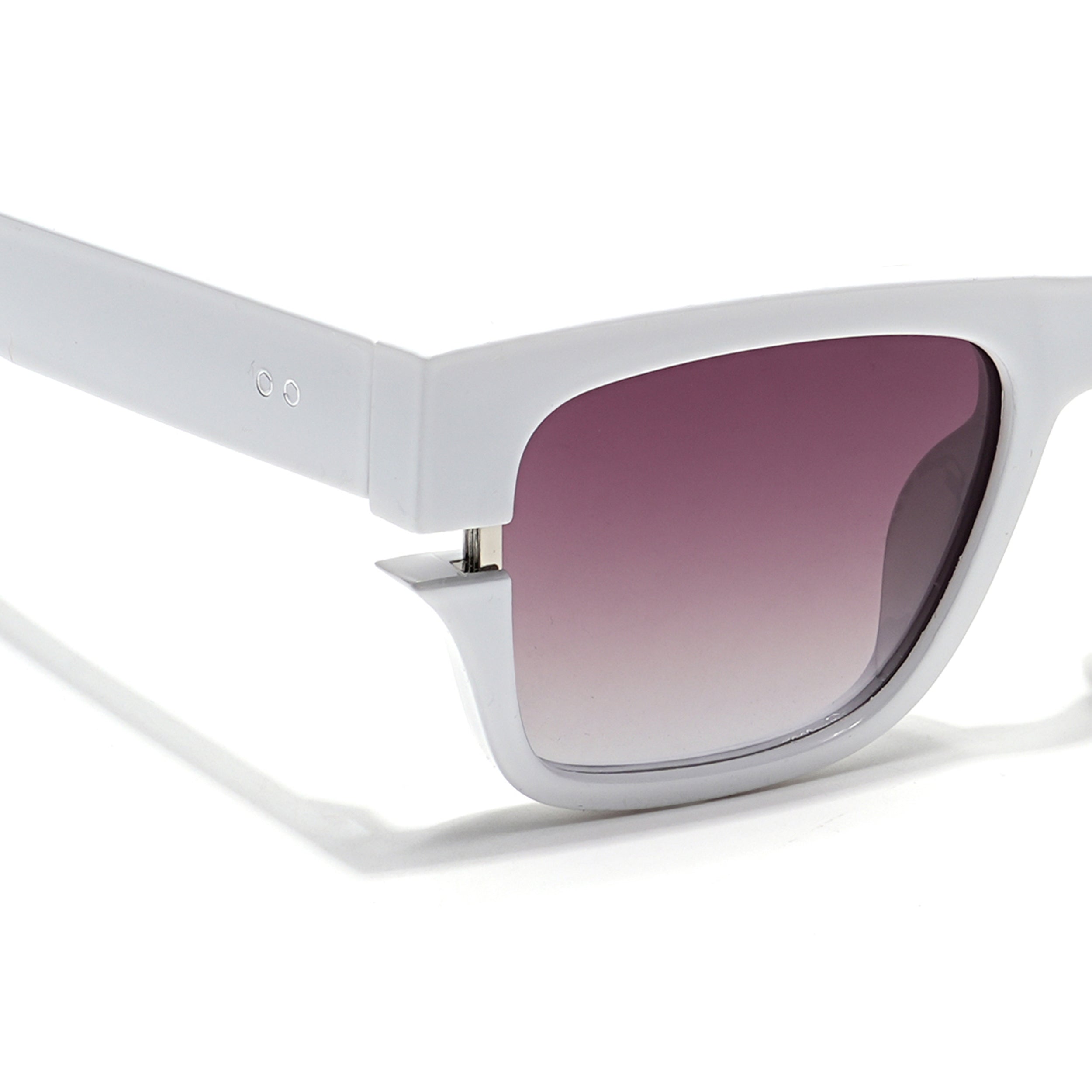 Wayfarer Sunglasses (Brown & Clear Lens | White Frame - PMG6048)