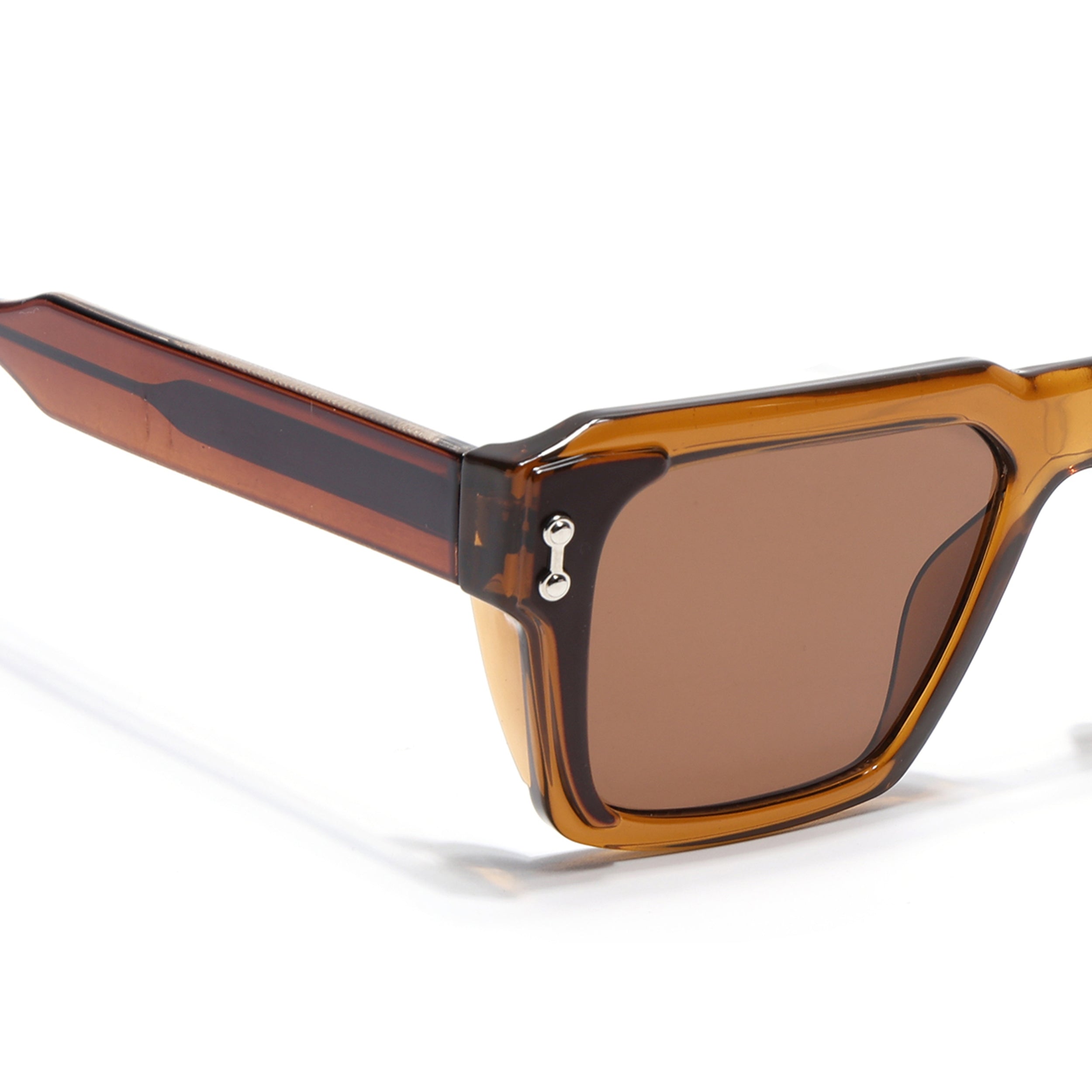 Square Sunglasses for Men & Women (Brown Lens | Brown Frame - SLMG7239)