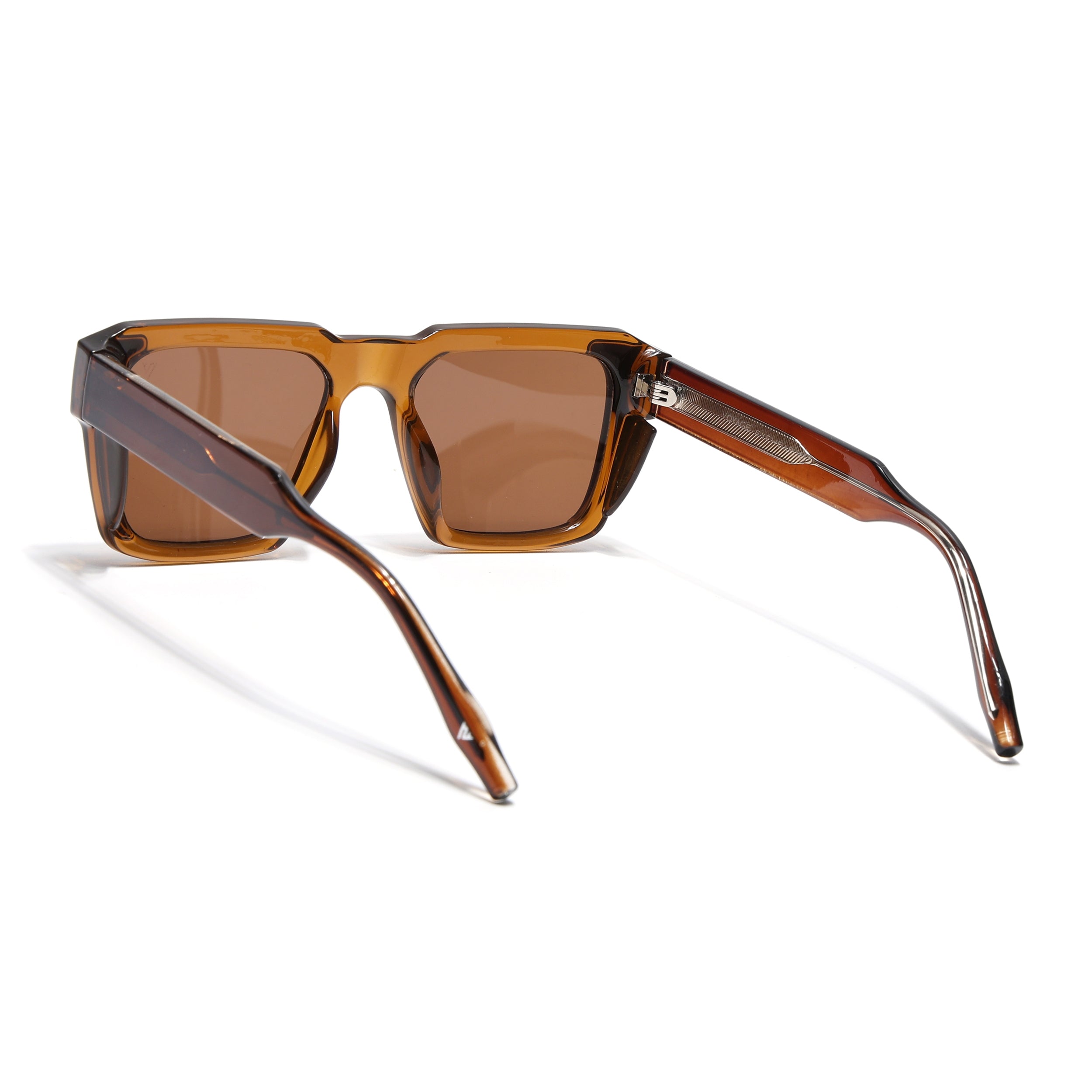 Square Sunglasses for Men & Women (Brown Lens | Brown Frame - SLMG7239)