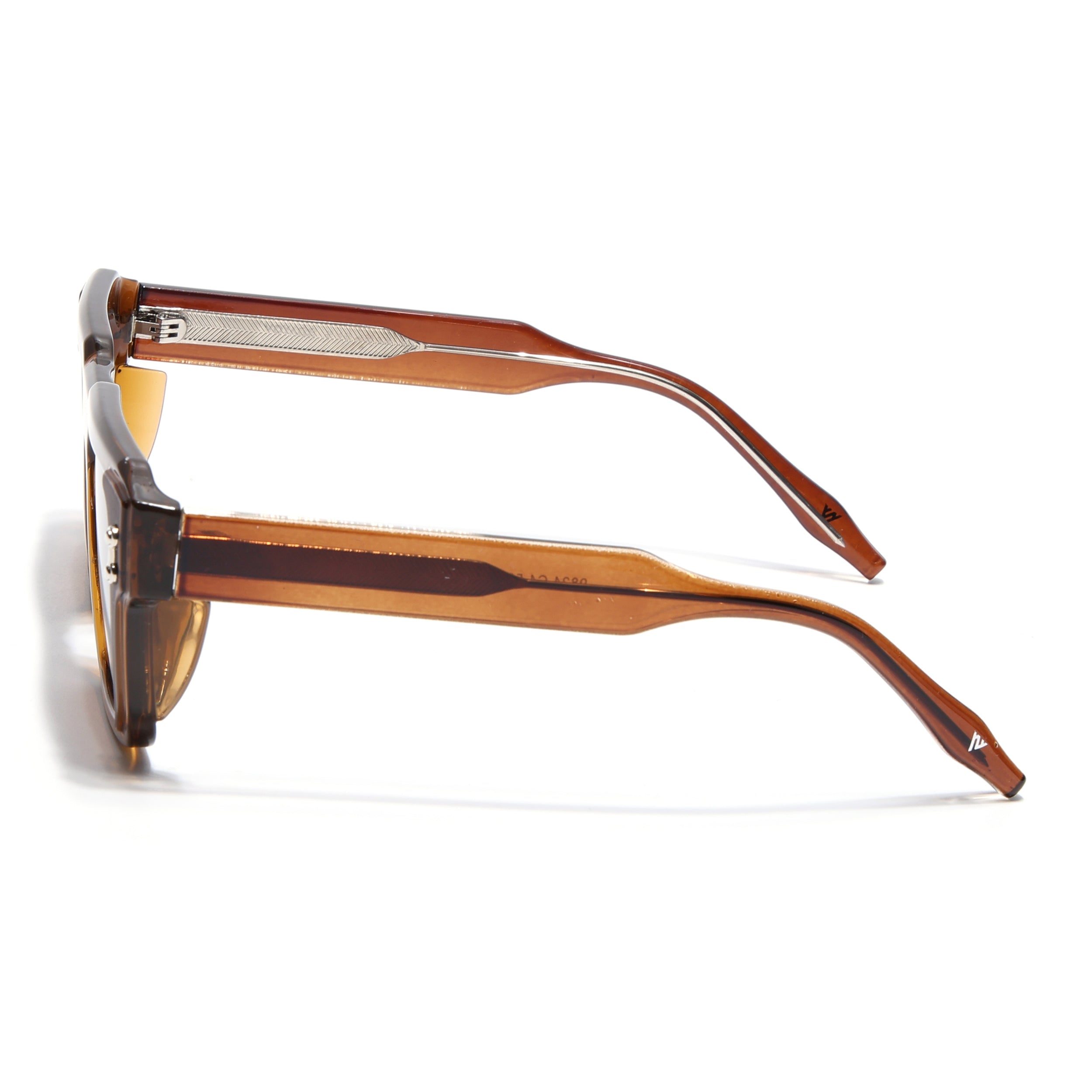 Square Sunglasses for Men & Women (Brown Lens | Brown Frame - SLMG7239)
