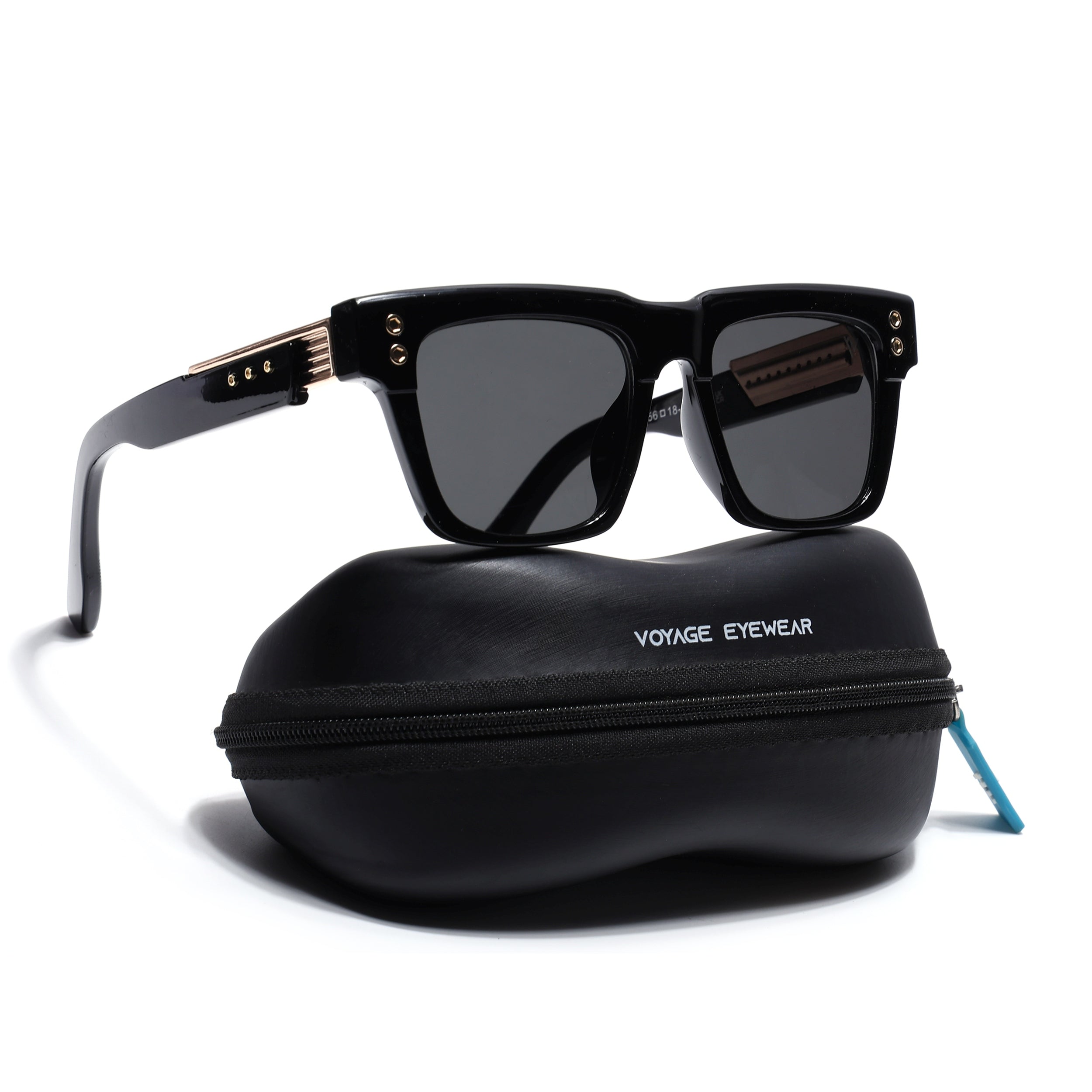 Rizzler | Black Square Sunglasses | Black Lens - MG7593
