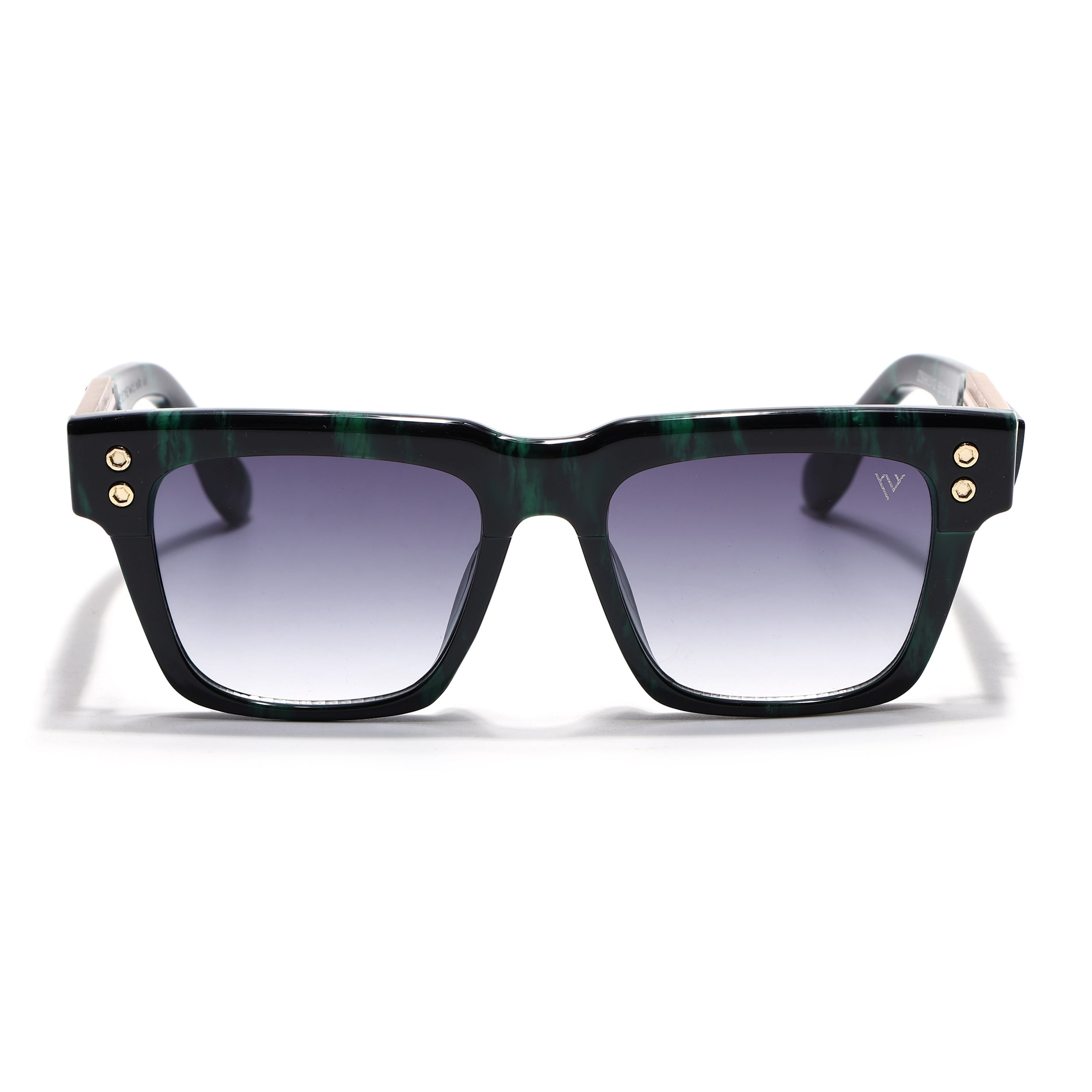 Rizzler | Demi Green Square Sunglasses | Grey & Clear Lens - MG7596