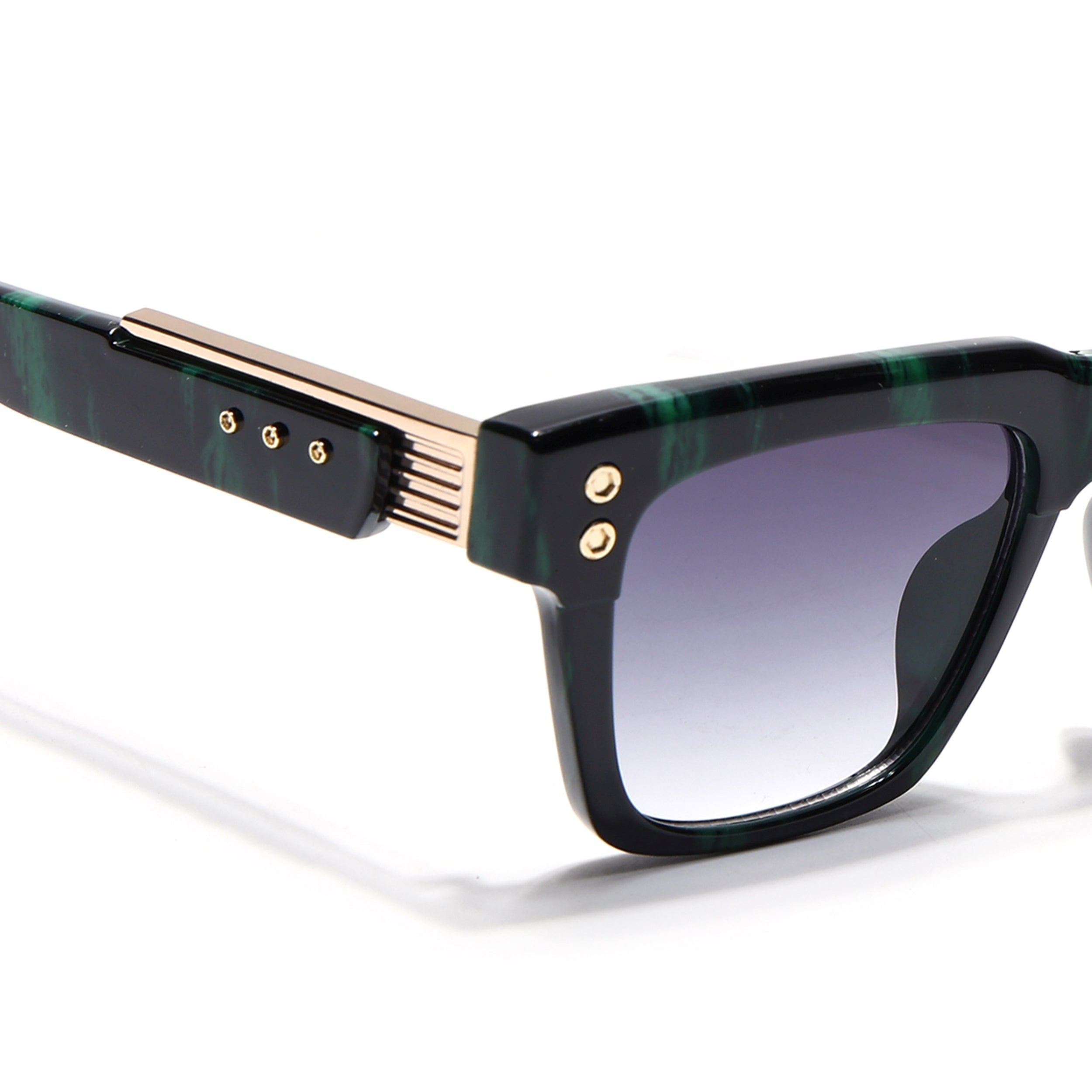 Rizzler | Demi Green Square Sunglasses | Grey & Clear Lens - MG7596