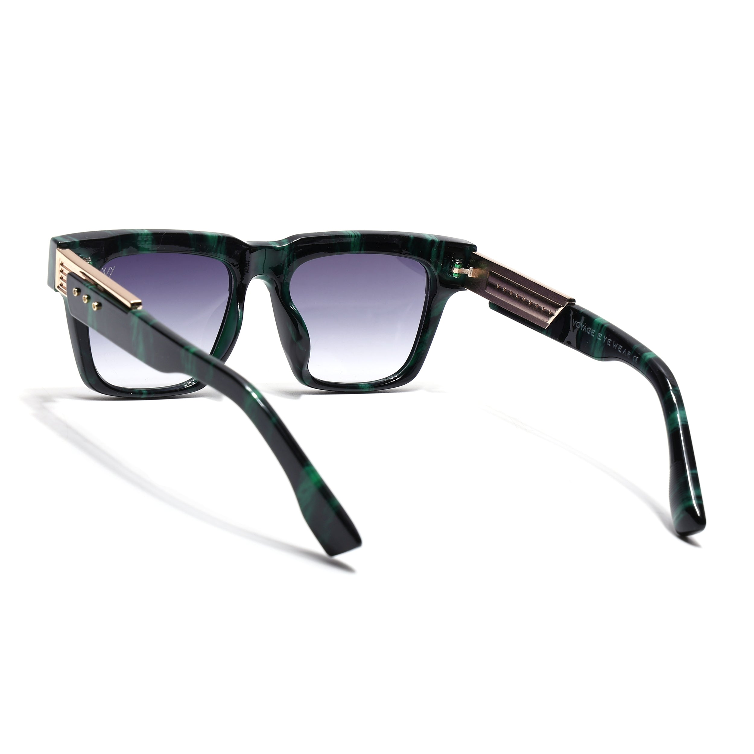 Rizzler | Demi Green Square Sunglasses | Grey & Clear Lens - MG7596