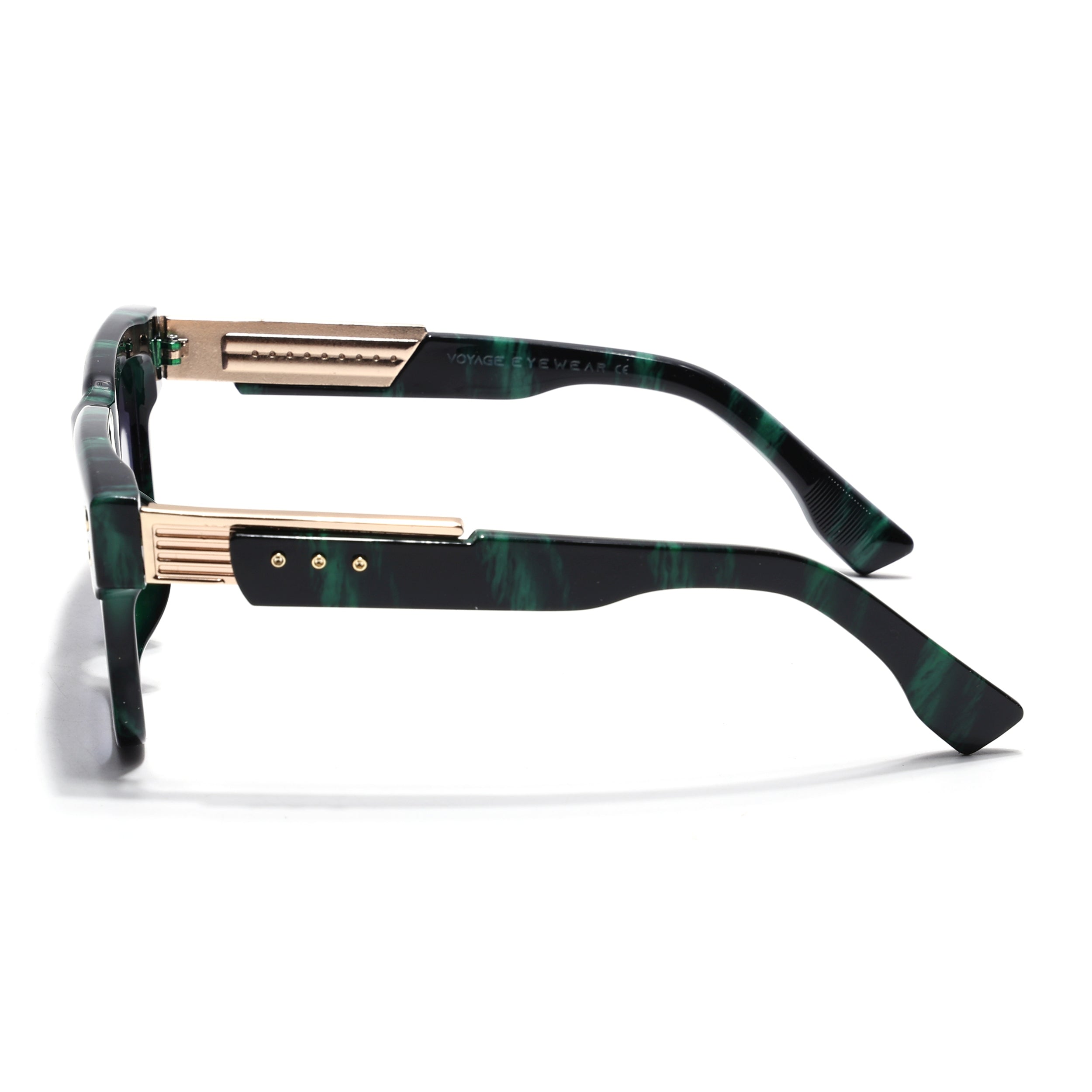 Rizzler | Demi Green Square Sunglasses | Grey & Clear Lens - MG7596