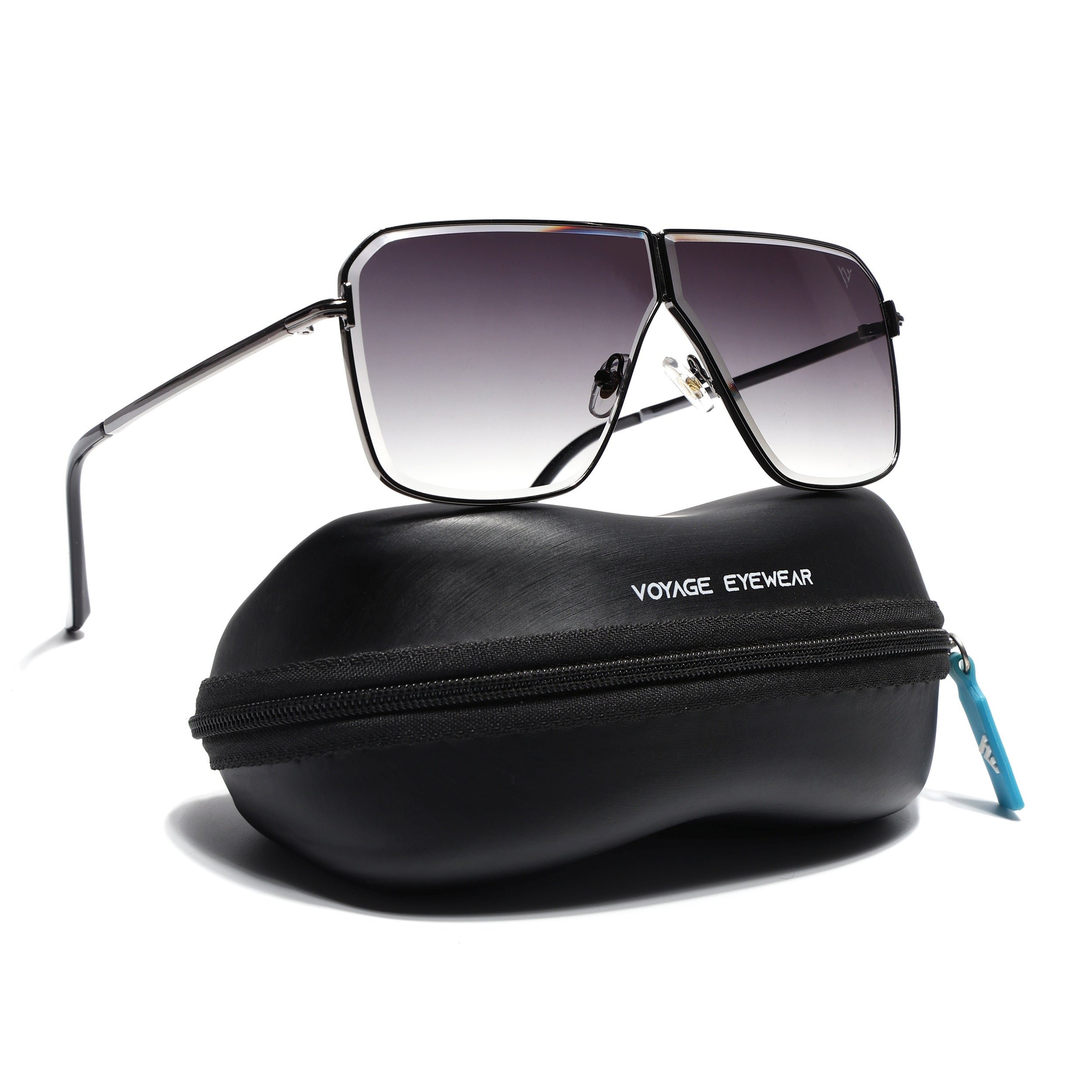 Zephy | Grey Wayfarer Sunglasses | Olive & Clear Lens - MG7321