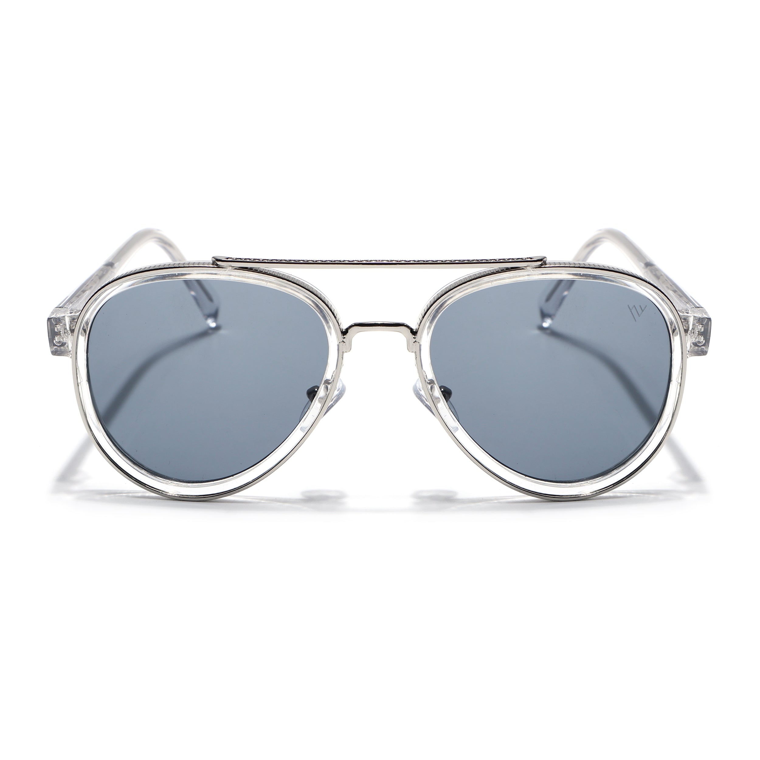Signature Aviator | Silver & Transparent Sunglasses | Grey Lens - MG7154