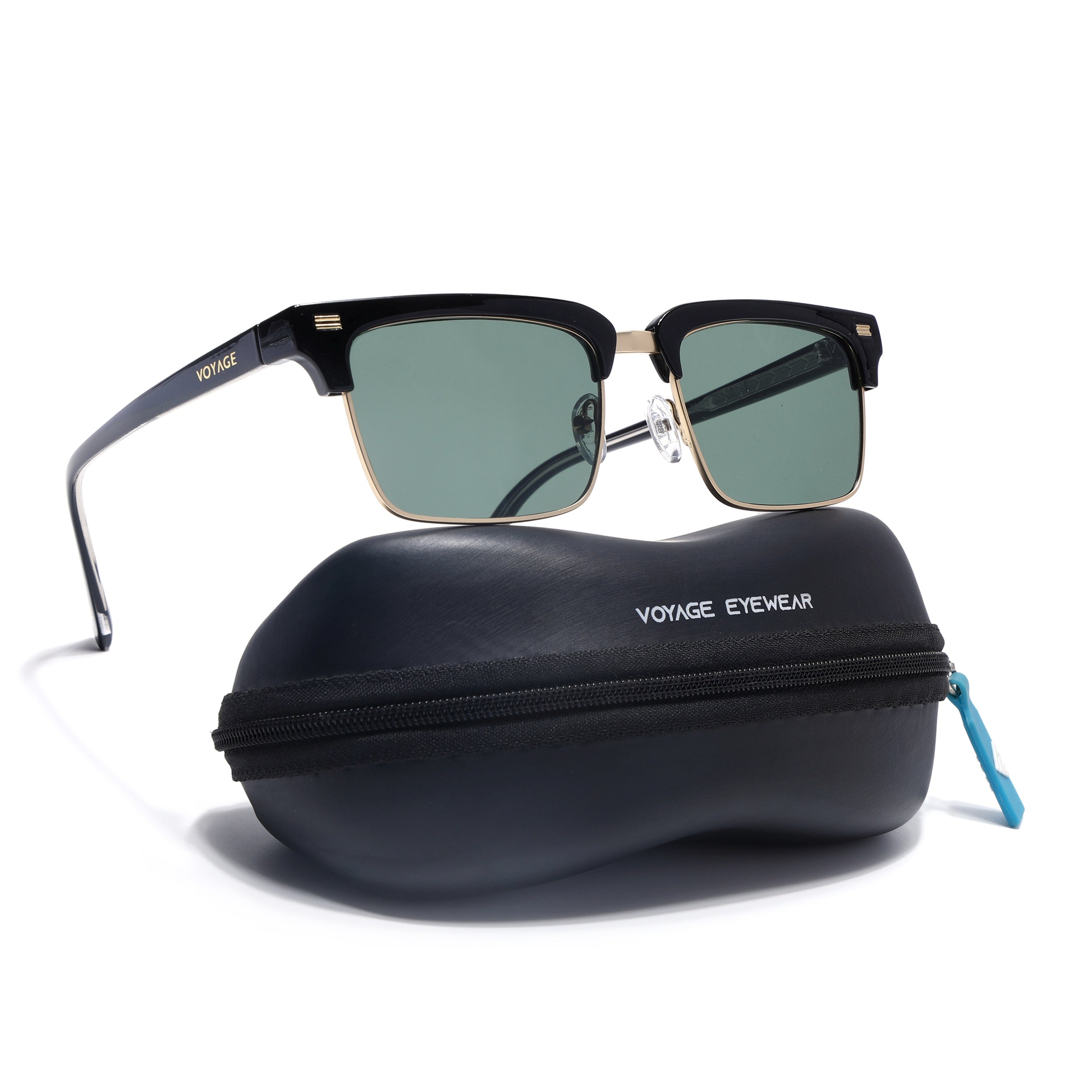 Stark | Golden Clubmaster Sunglasses | Olive Lens | MG7051