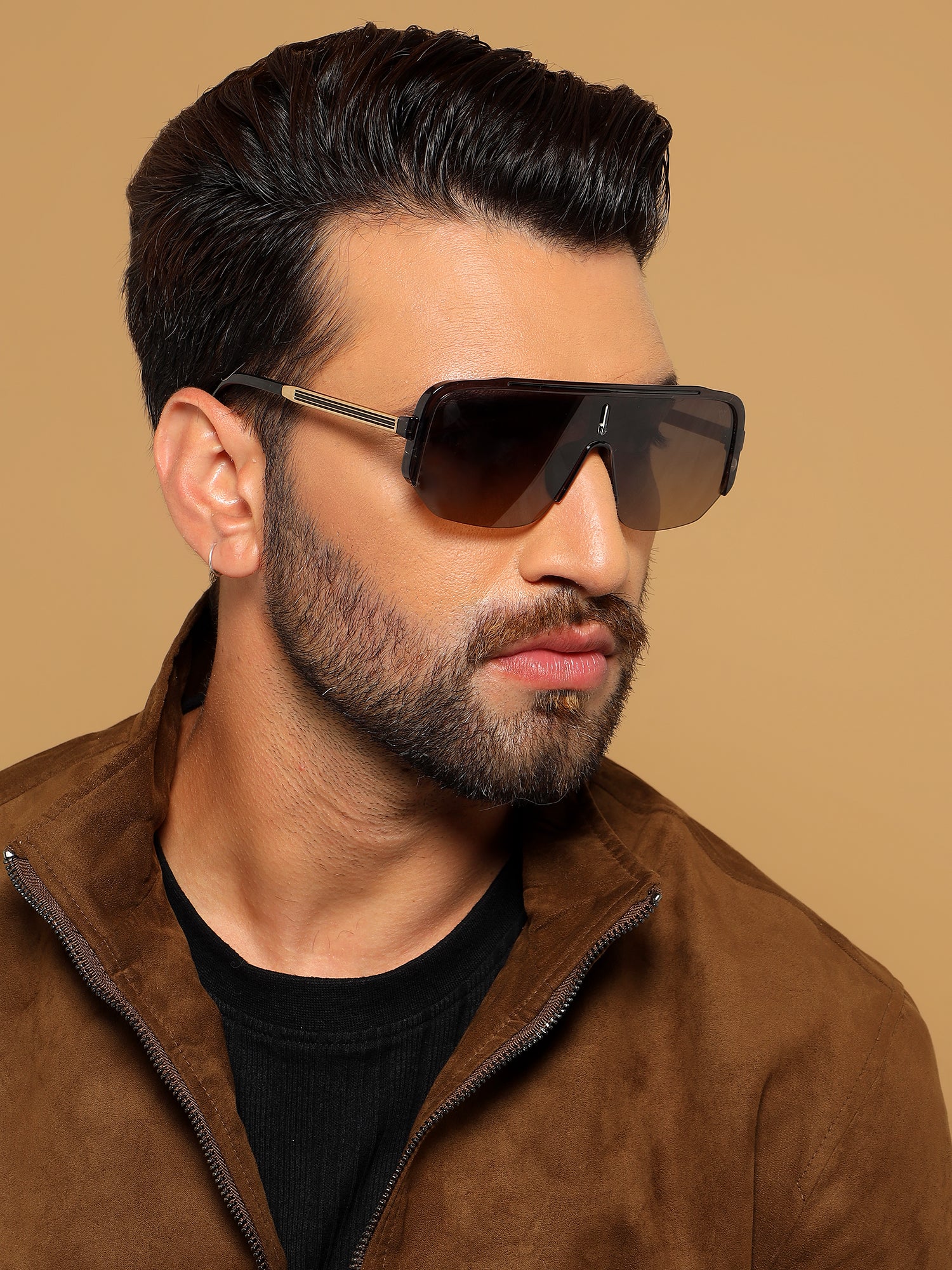 Knox | Grey Wayfarer Sunglasses | Grey & Brown Lens - MG7323