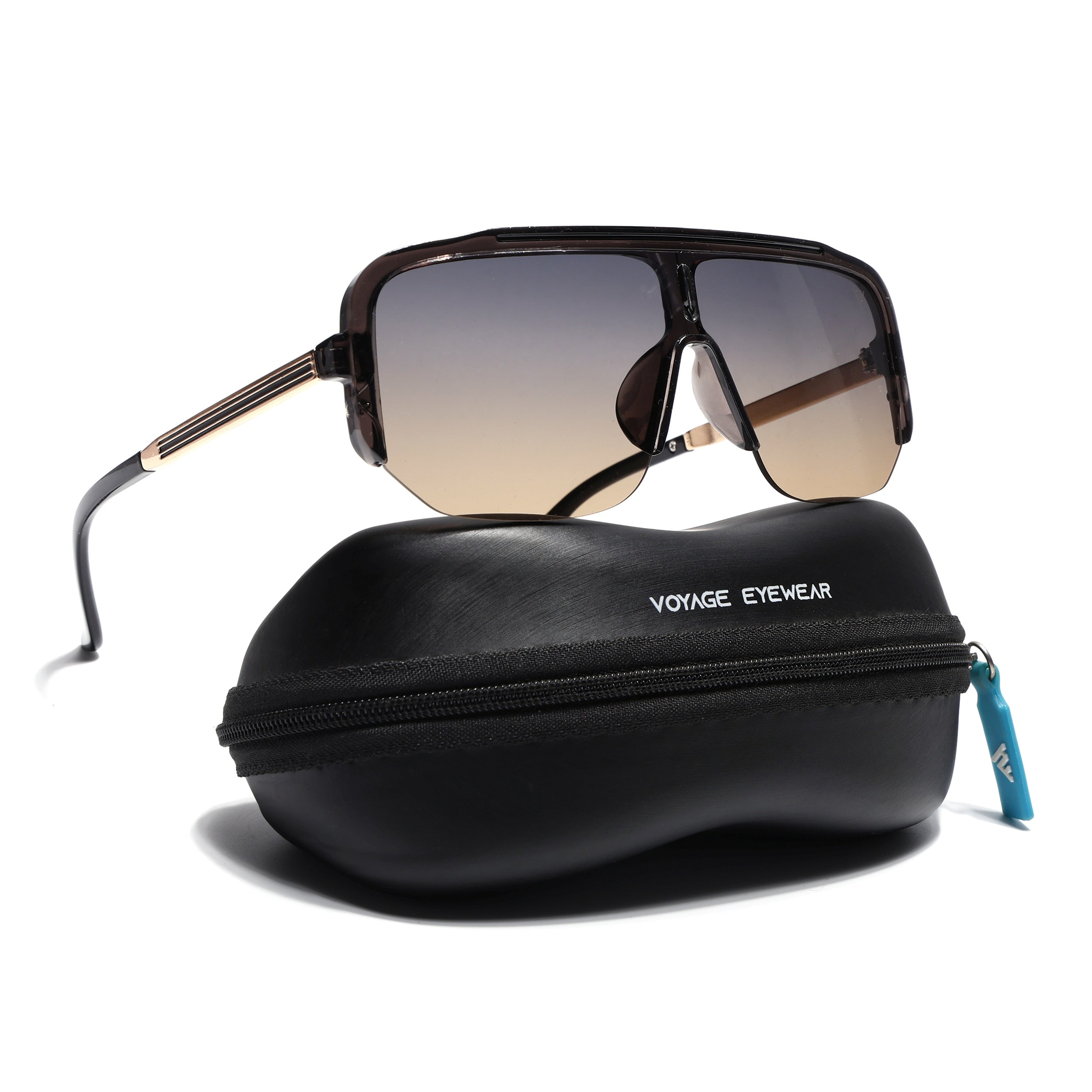 Knox | Grey Wayfarer Sunglasses | Grey & Brown Lens - MG7323