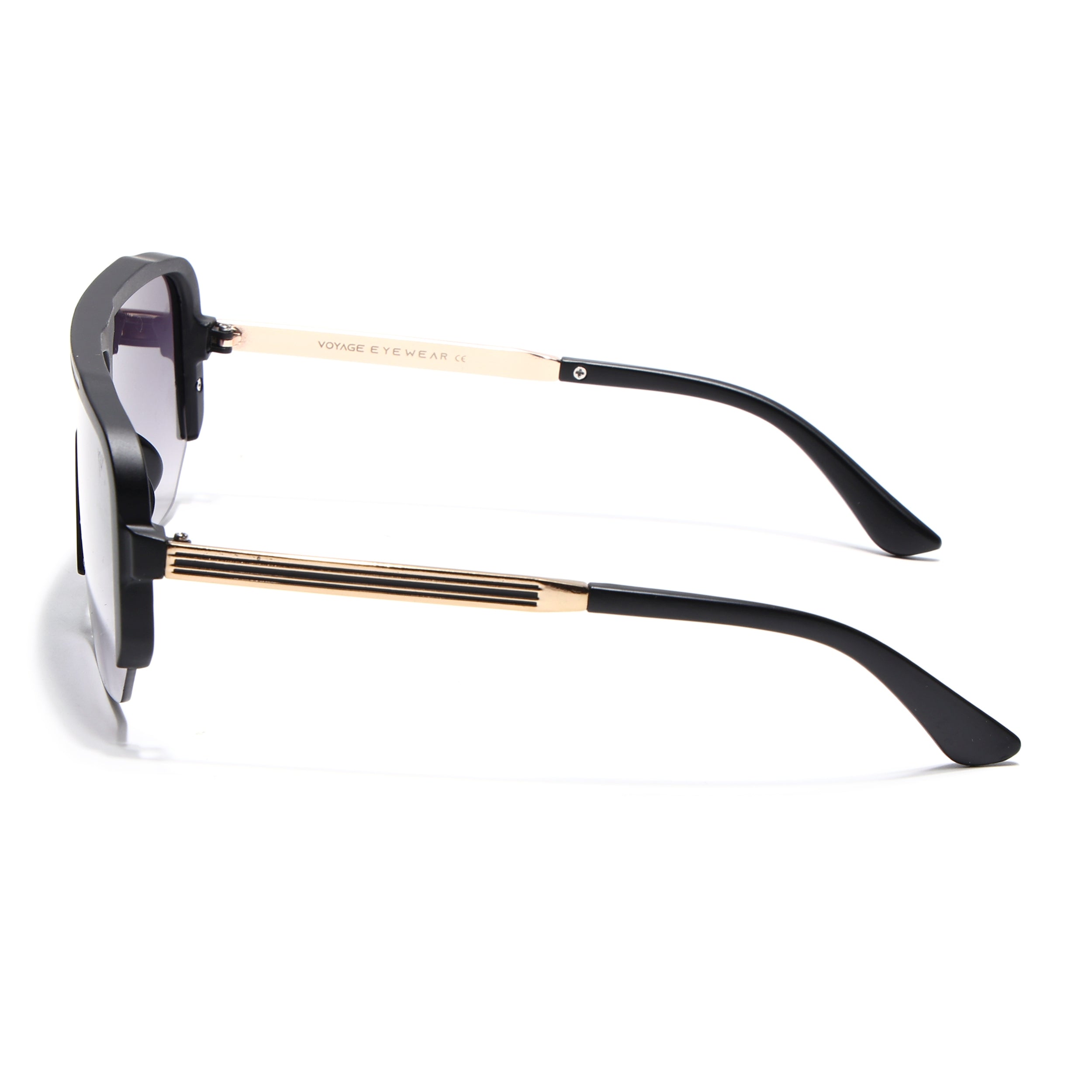 Wayfarer Sunglasses for Men & Women (Grey & Clear Lens | Matt Black Frame - MG7325)