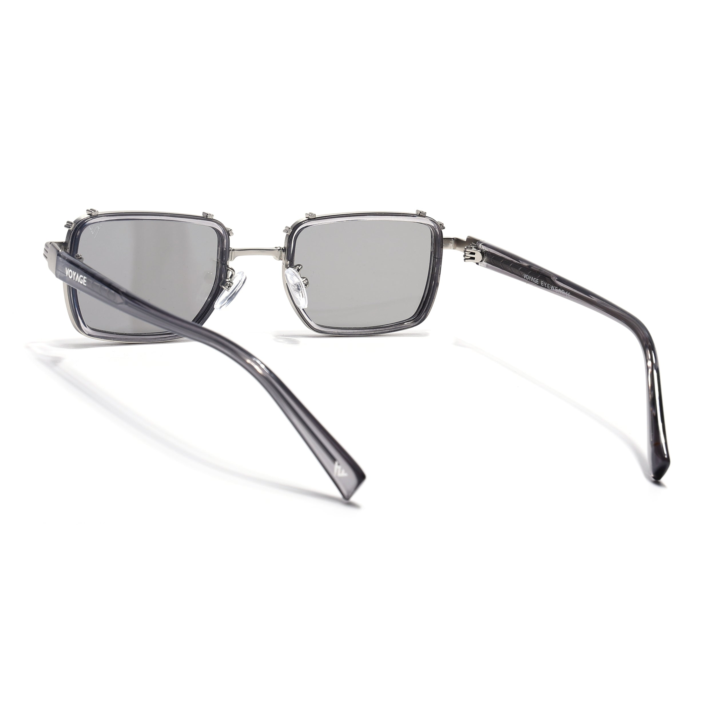 Square Sunglasses for Men & Women (Grey Lens | Silver & Grey Frame - MG7054)