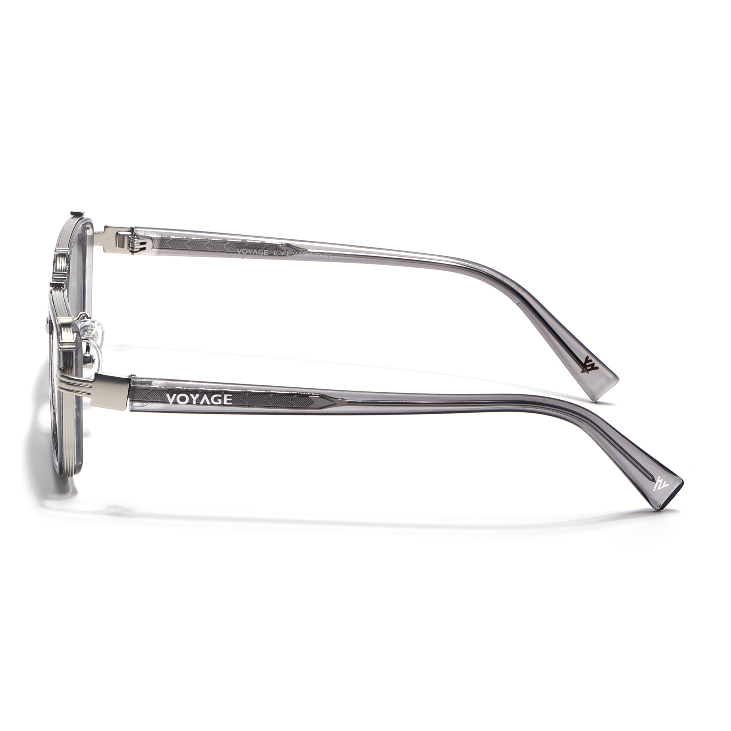 Square Sunglasses for Men & Women (Grey Lens | Silver & Grey Frame - MG7054)