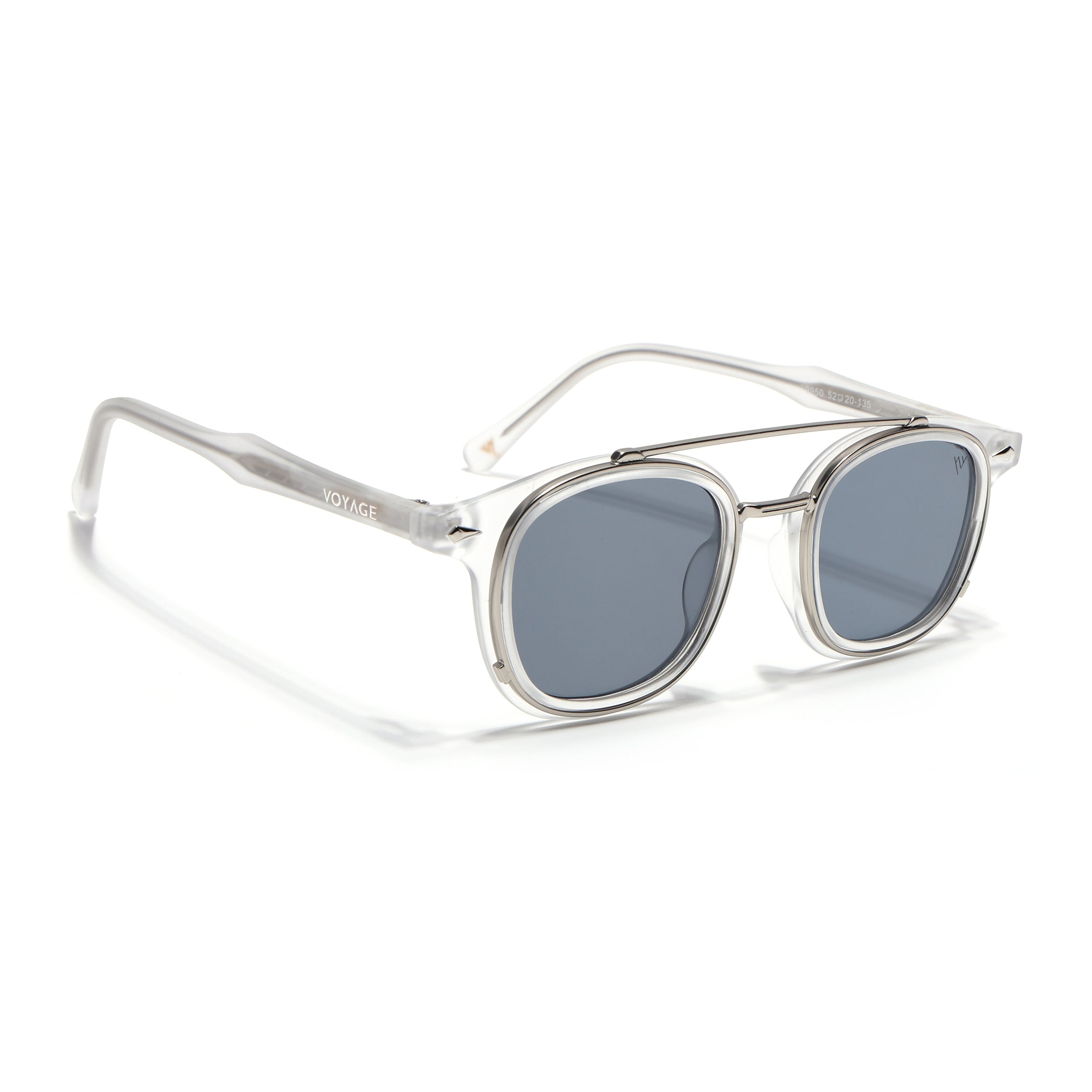 Milano | Silver & Matt Grey Wayfarer Sunglasses | Grey Lens - MG7107