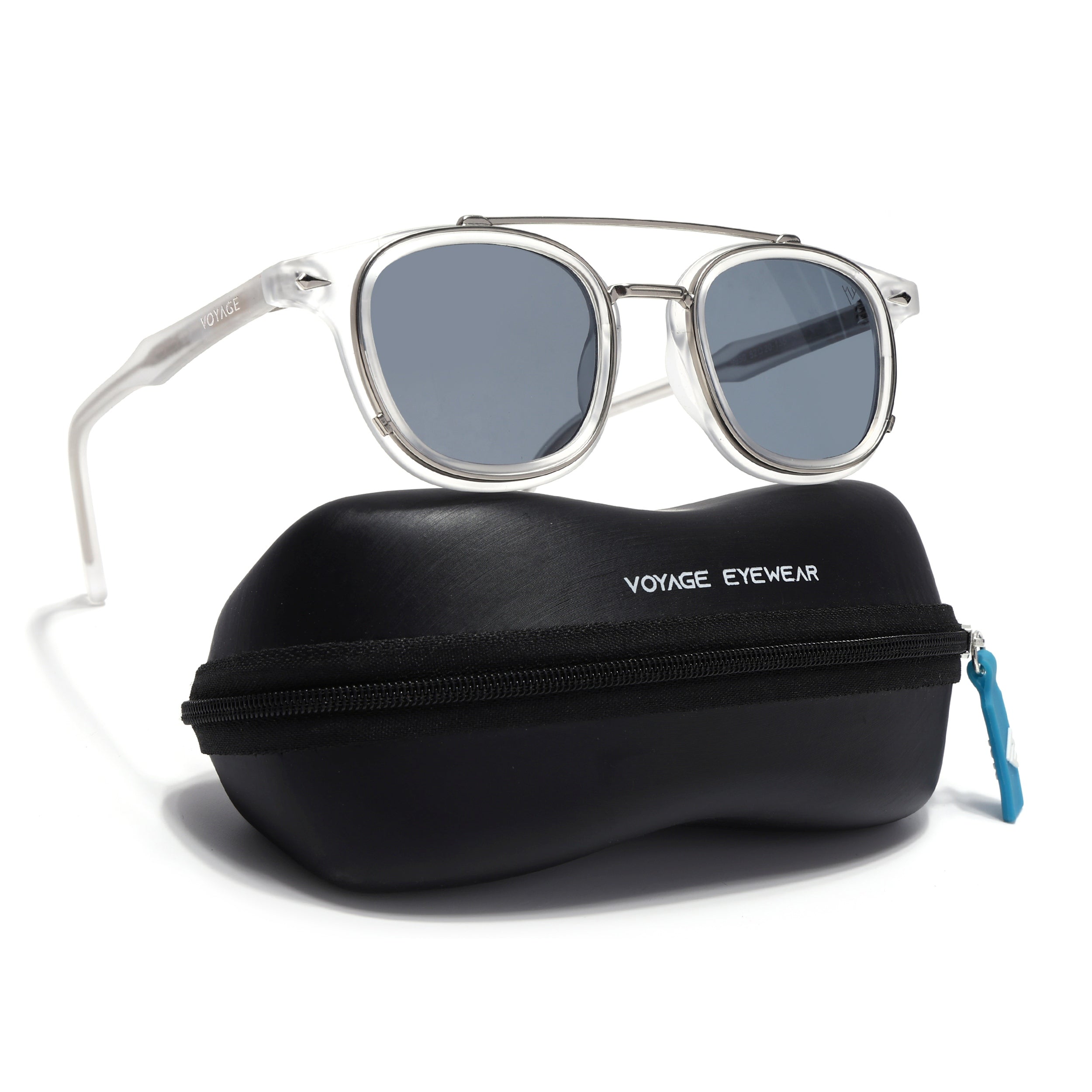 Milano | Silver & Matt Grey Wayfarer Sunglasses | Grey Lens - MG7107