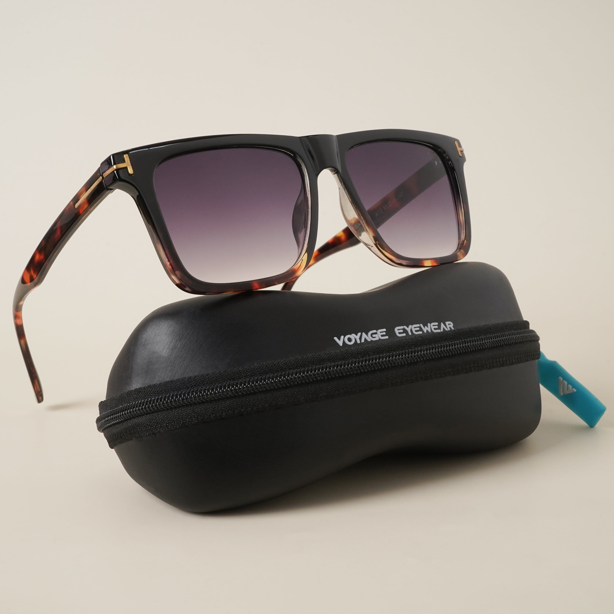 Voyage Black Wayfarer Sunglasses for Men & Women (A12MG3954)