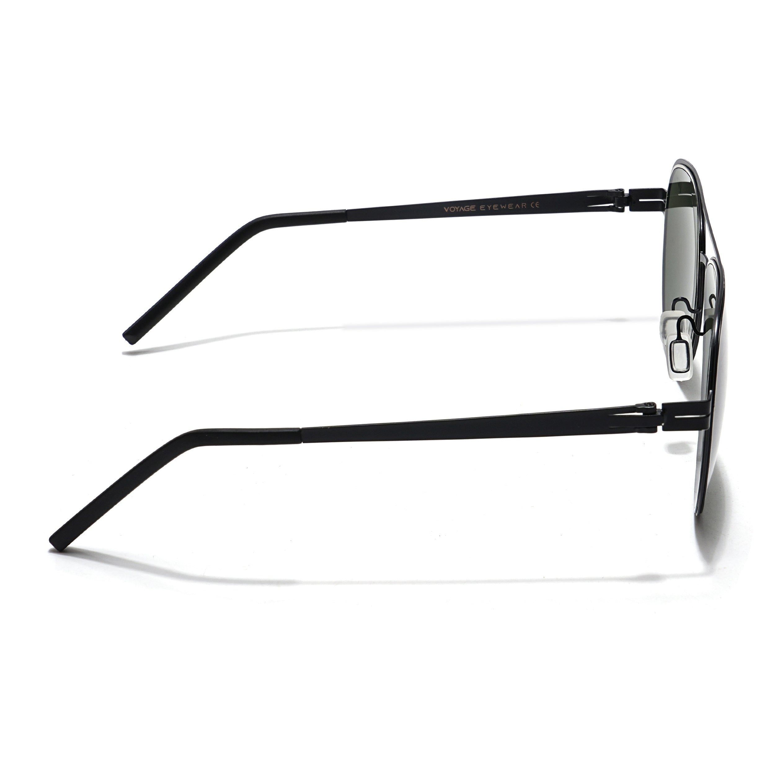 Aviator Sunglasses (Green Lens | Black Frame - MG5606)