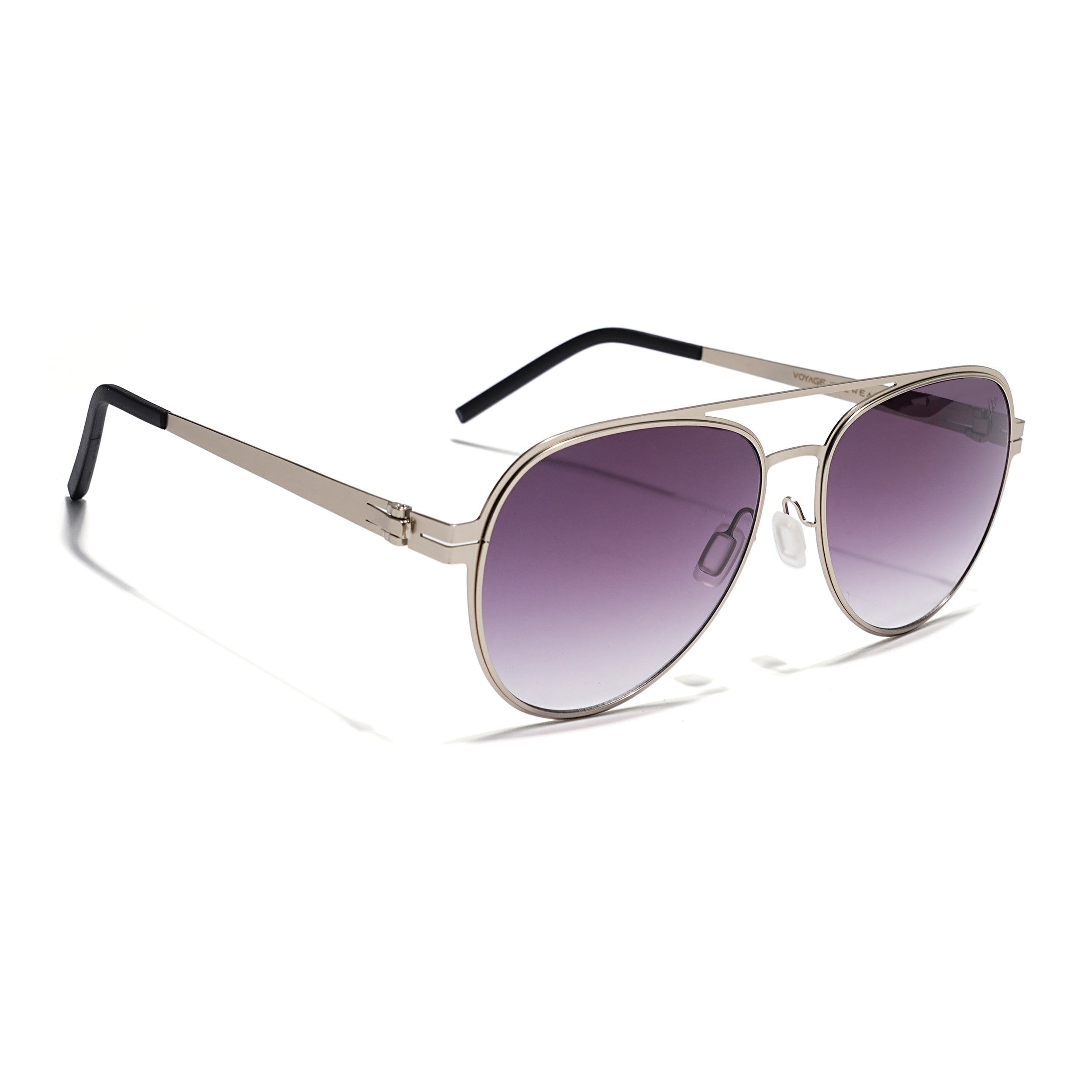 Silver Polarized Aviator Sunglasses - PMG4290