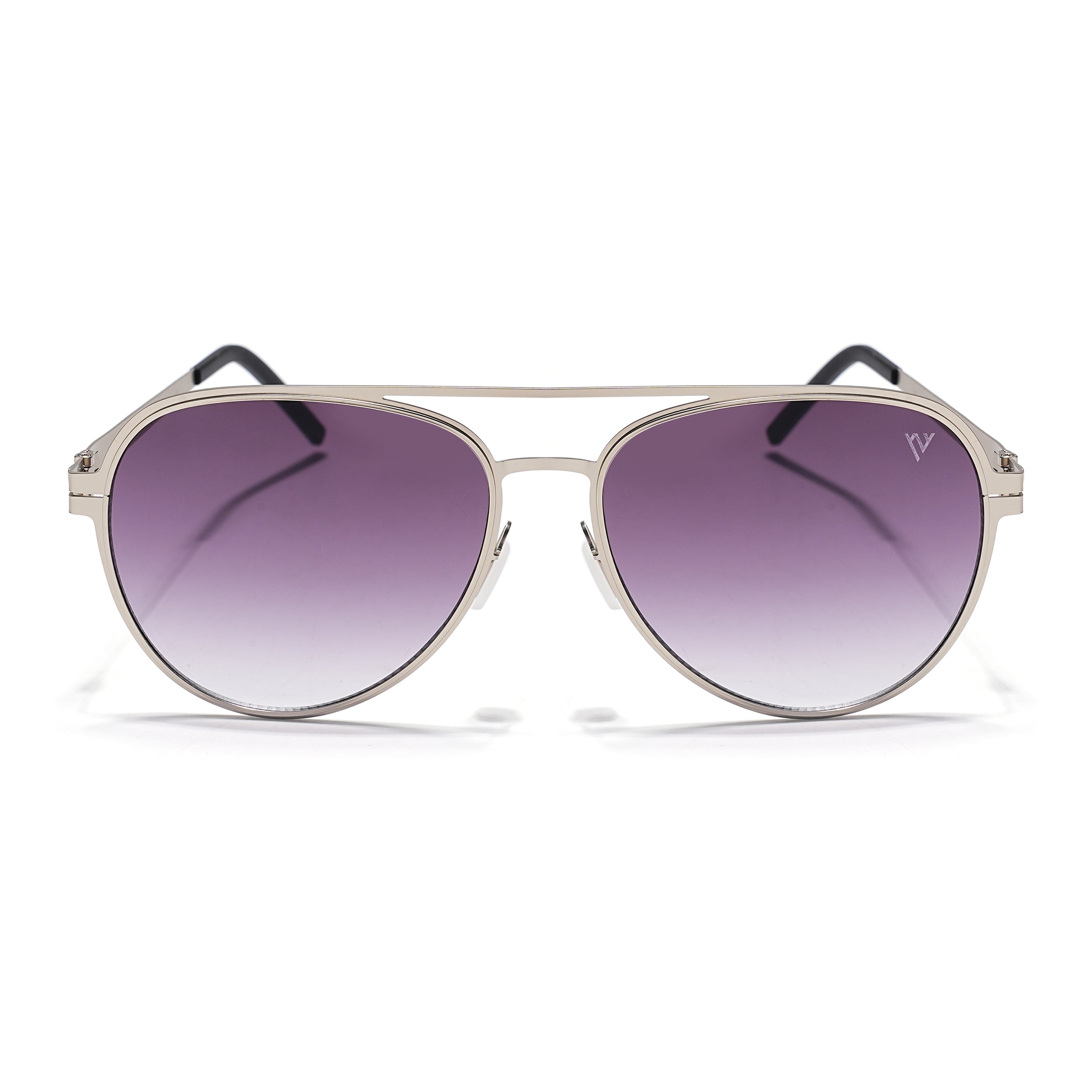 Silver Polarized Aviator Sunglasses - PMG4290