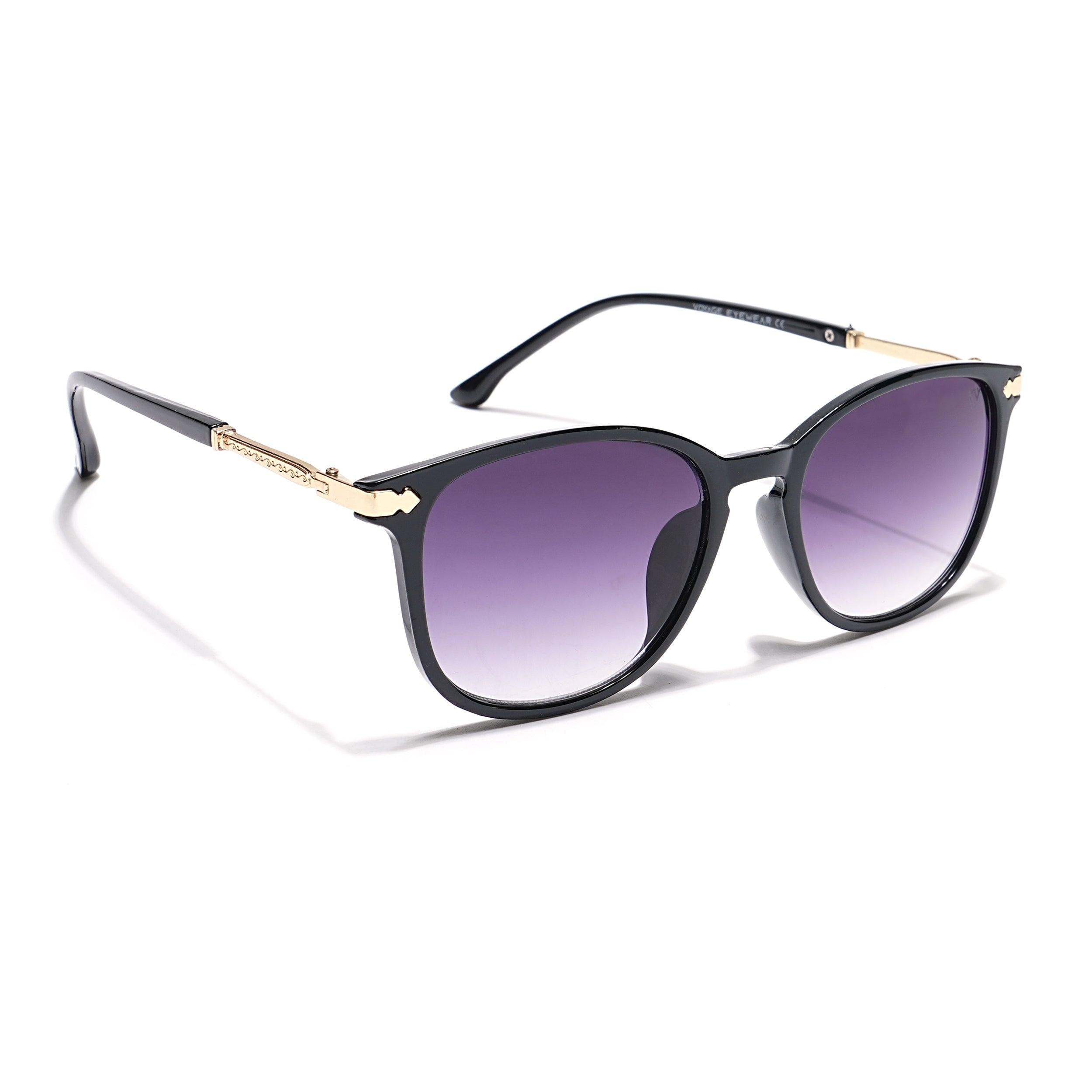 Lyra | Square Sunglasses (Grey & Clear Lens | Black Frame - MG3184)