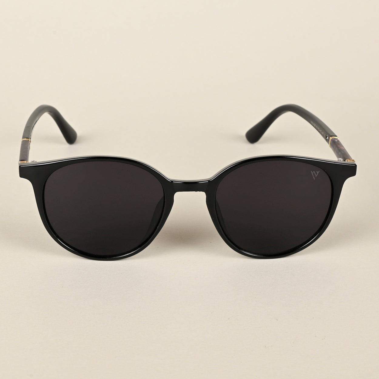 Voyage Black Round Sunglasses for Women - MG4267
