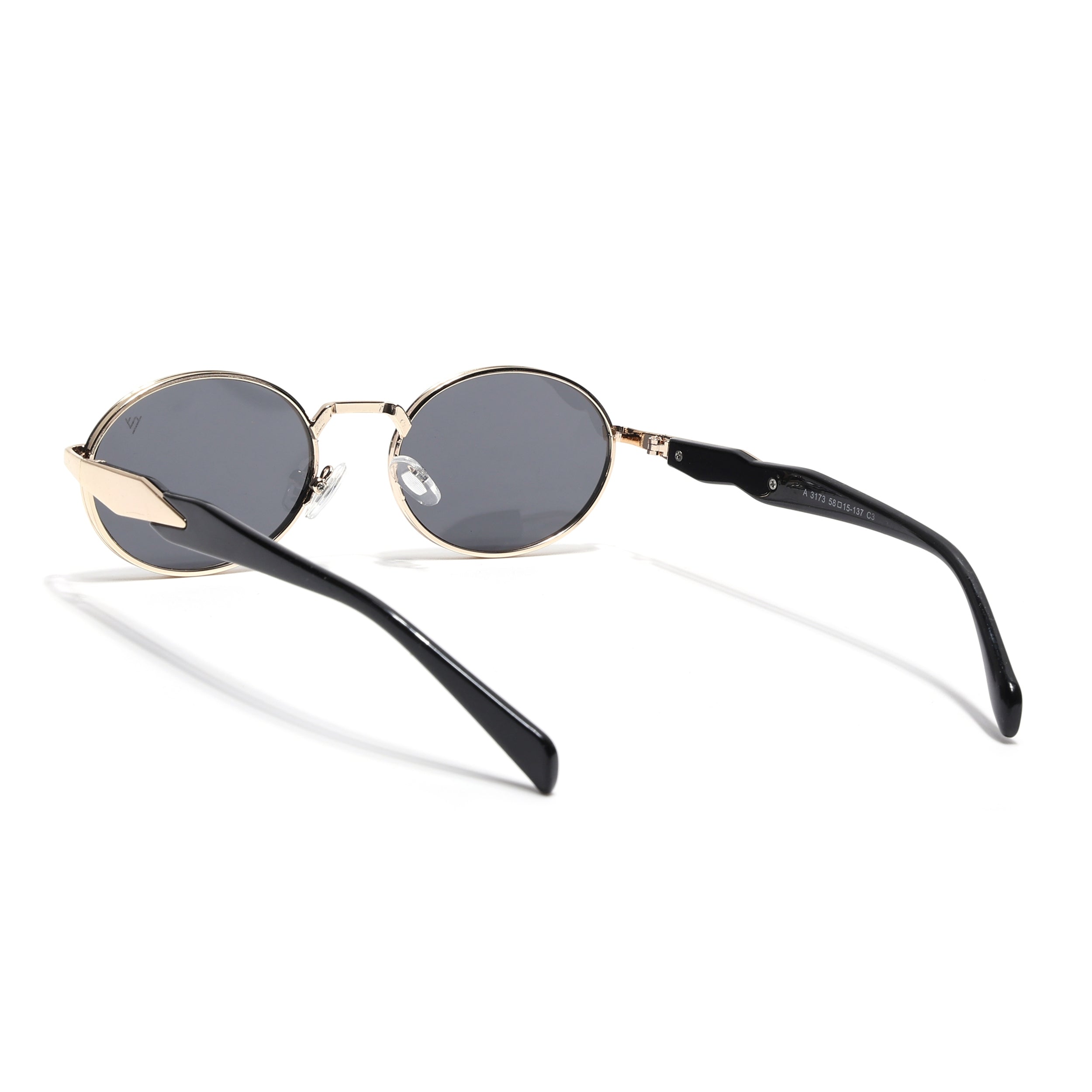 Celeste | Golden Oval Sunglasses | Grey Lens - MG6889