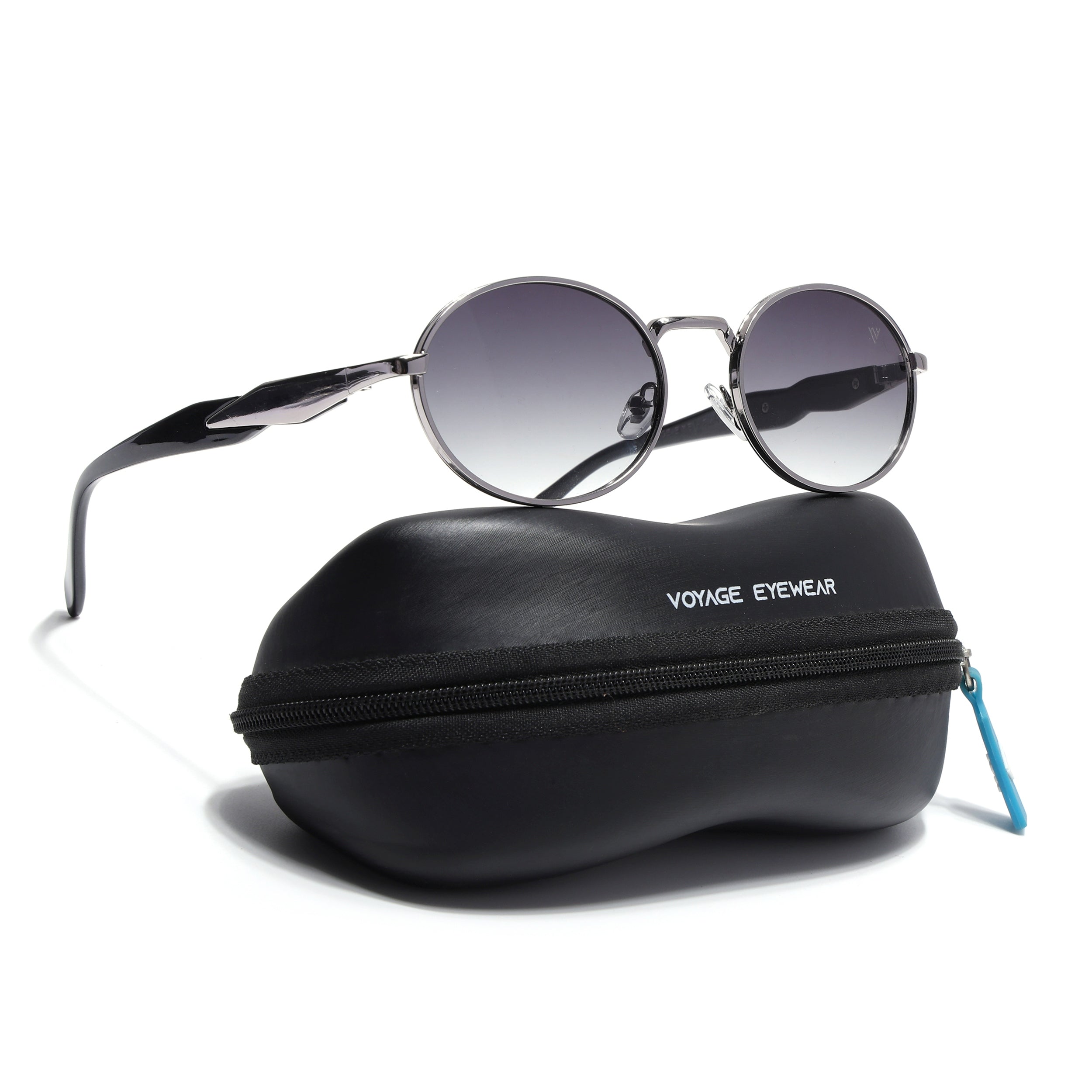 Celeste | Silver Oval Sunglasses | Olive & Clear Lens - MG6891