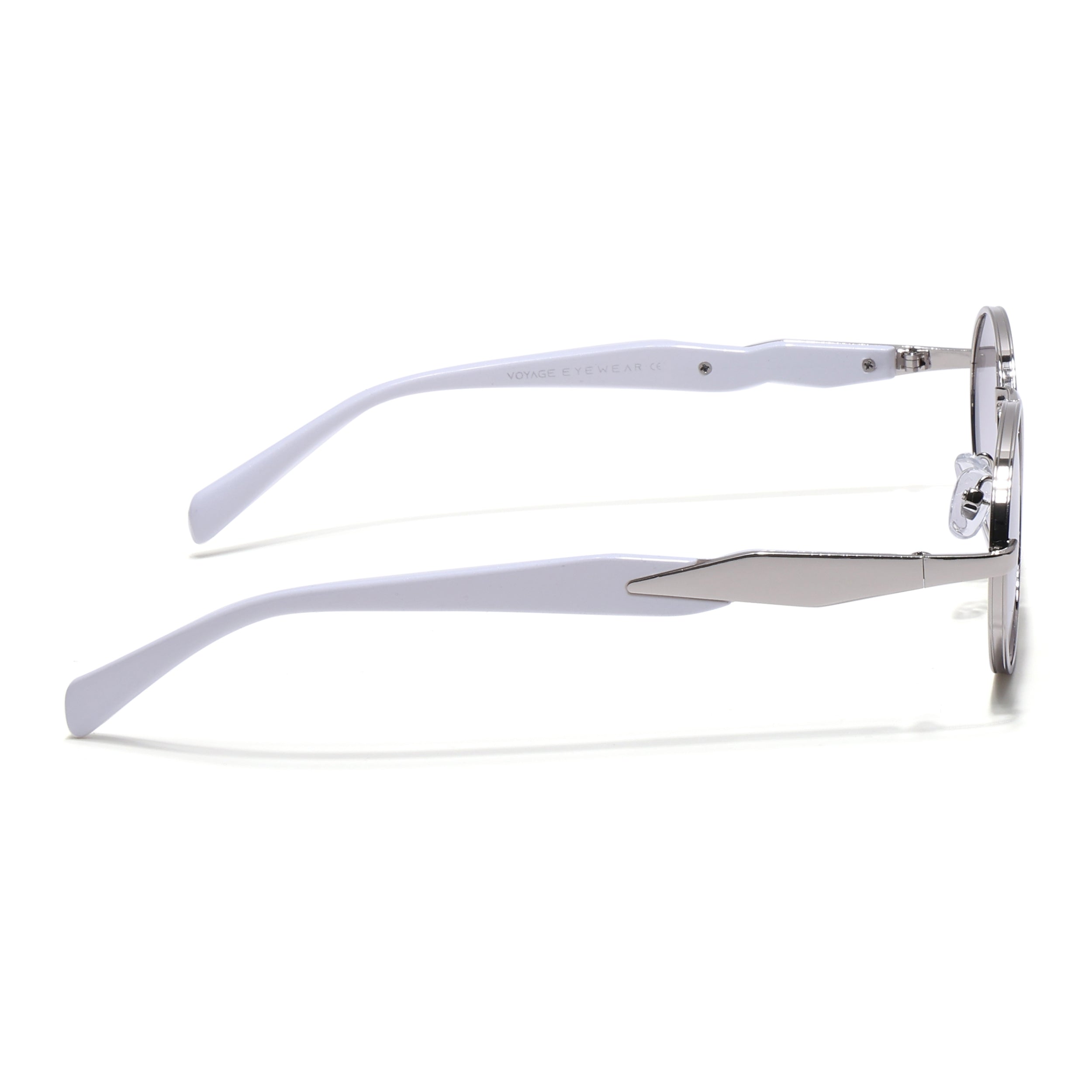 Celeste | Silver Oval Sunglasses | Light Grey & Clear Lens - MG6892