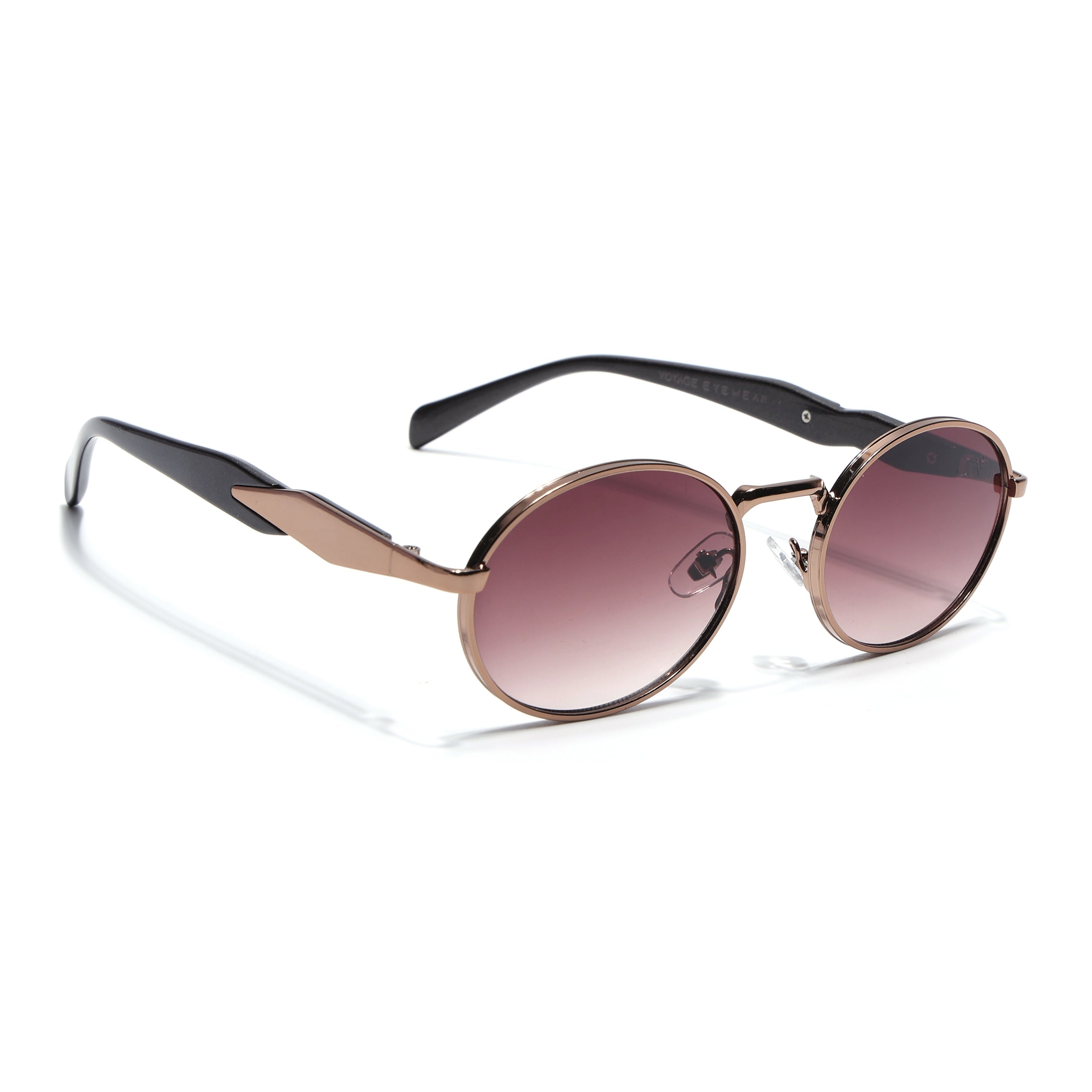 Oval Sunglasses for Men & Women (Brown & Clear Lens | Brown Frame - MG7244)