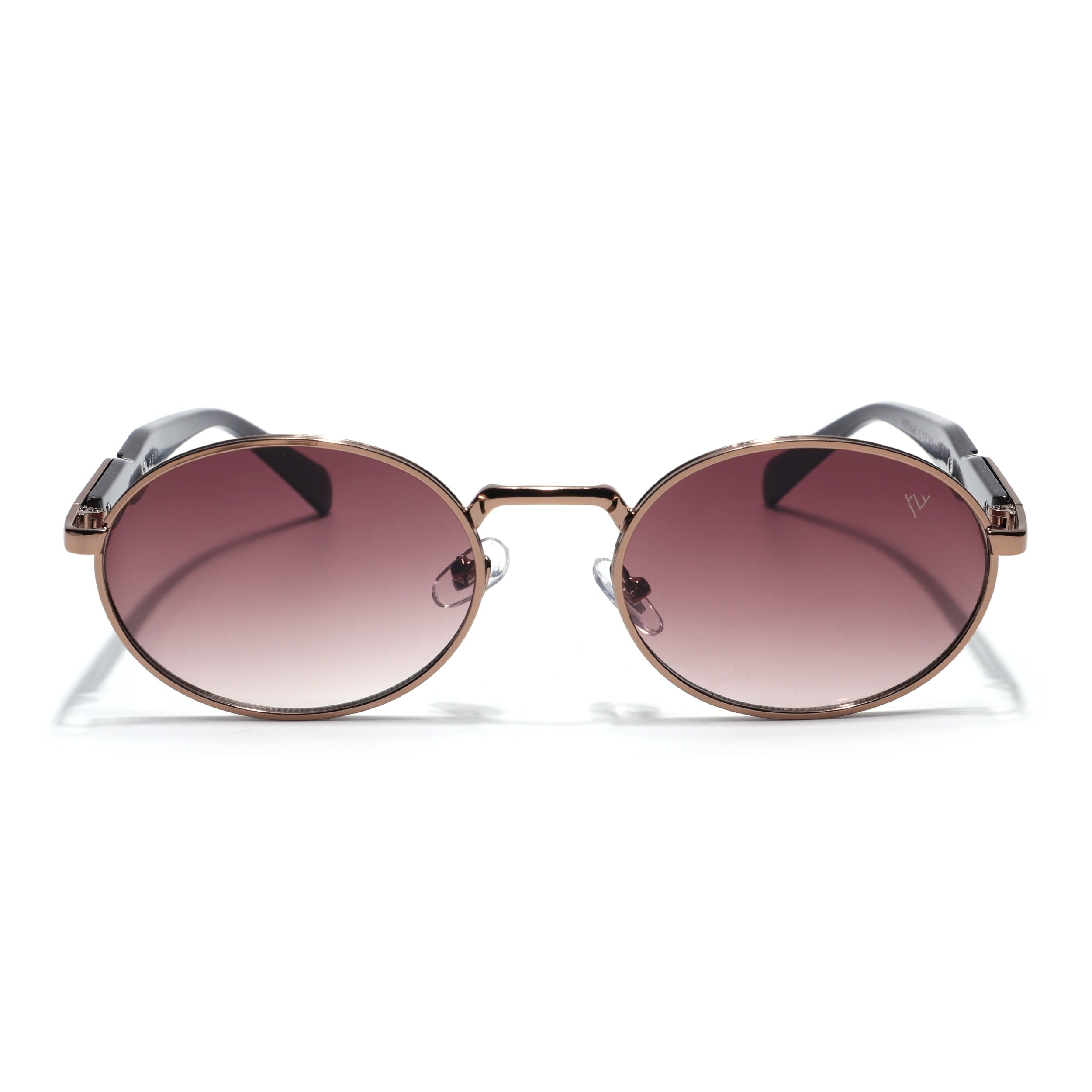 Oval Sunglasses for Men & Women (Brown & Clear Lens | Brown Frame - MG7244)