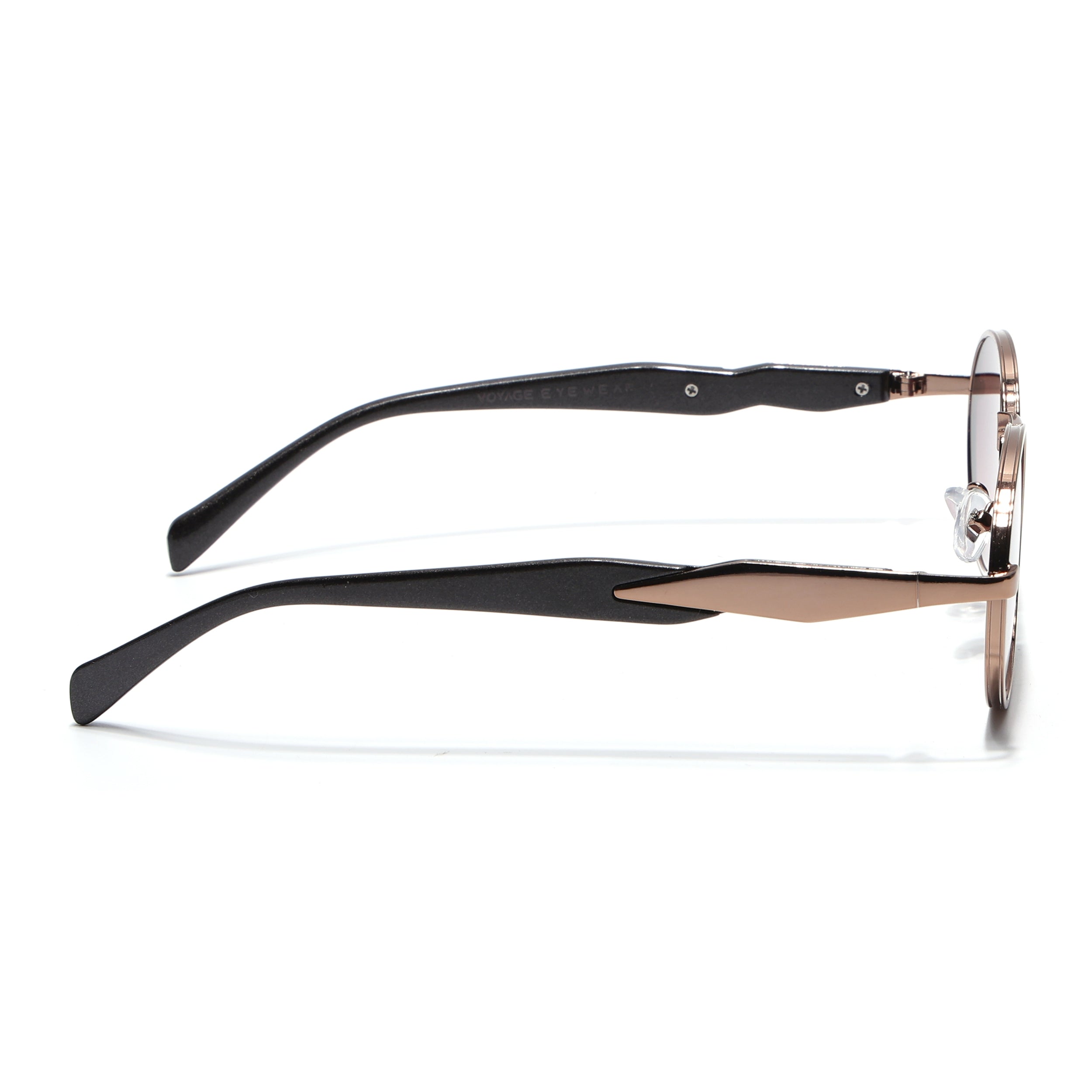 Oval Sunglasses for Men & Women (Brown & Clear Lens | Brown Frame - MG7244)