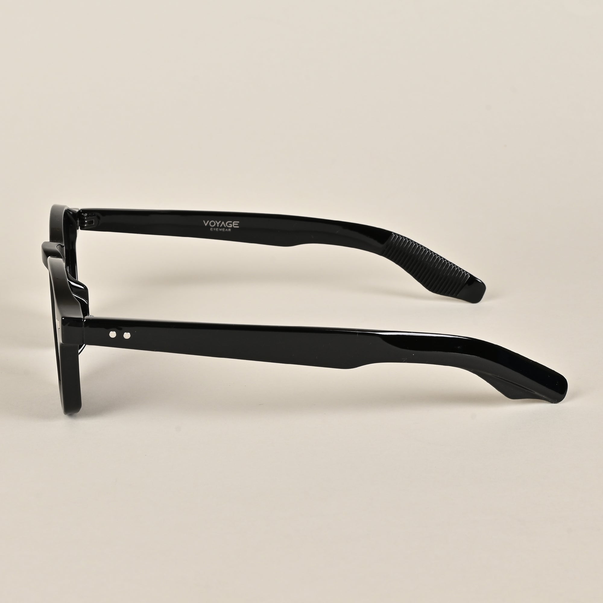 Voyage Black Round Sunglasses for Men & Women - MG3960