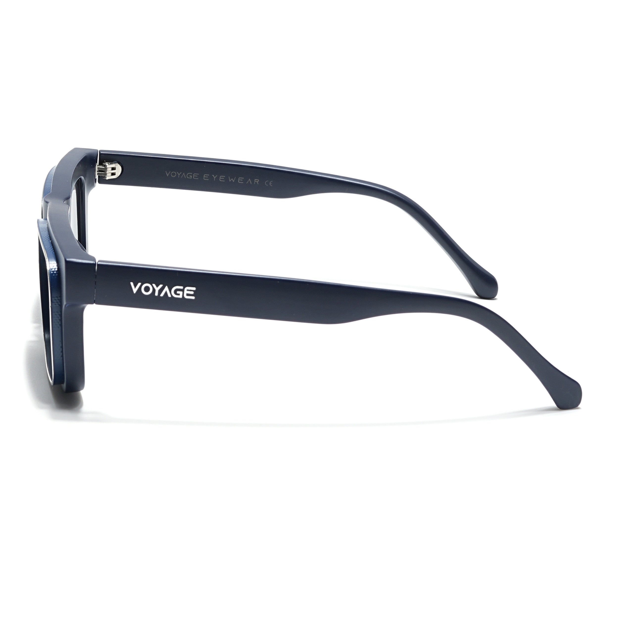 Smuggler | Navy Blue & Silver Unisex Sunglasses | Black Lens - MG6423