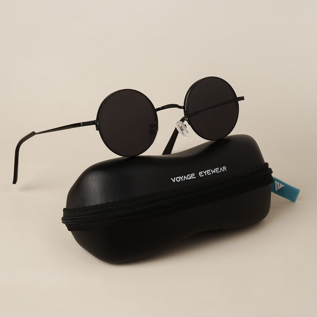 Voyage Black Round Sunglasses - MG3508
