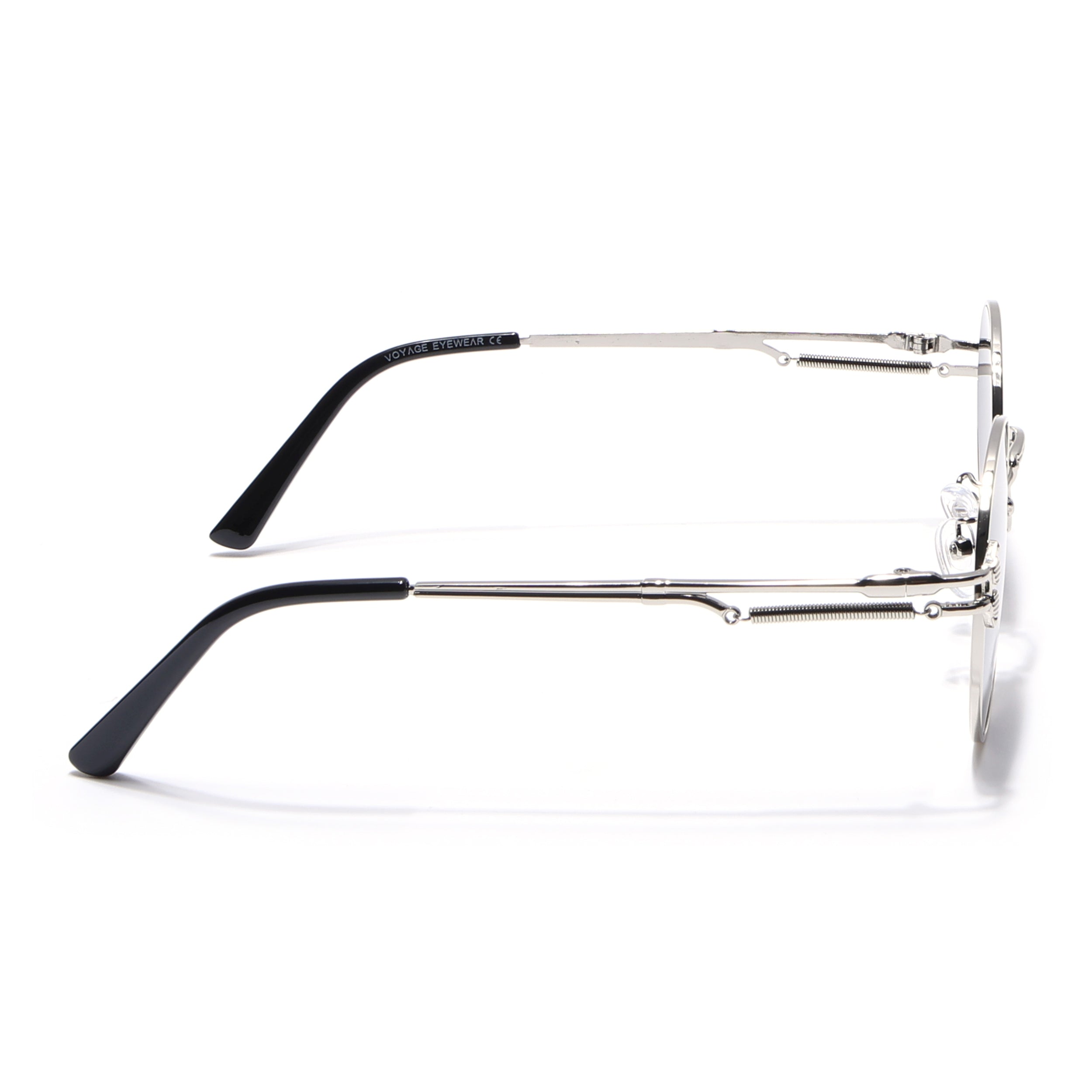 Round Sunglasses (Black Lens | Silver Frame - MG5186)