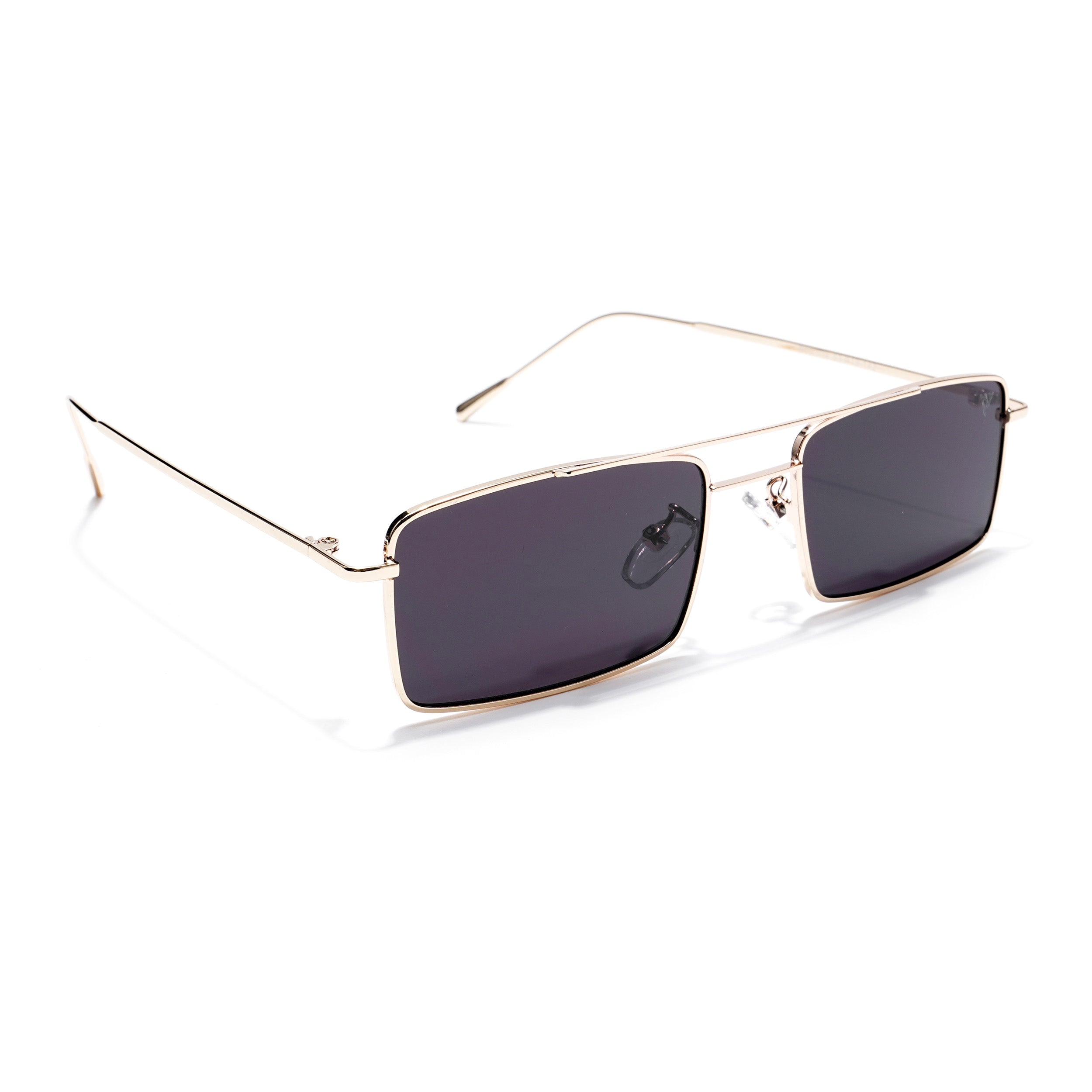 Rectangle Sunglasses (Black Lens | Golden Frame - MG5191)