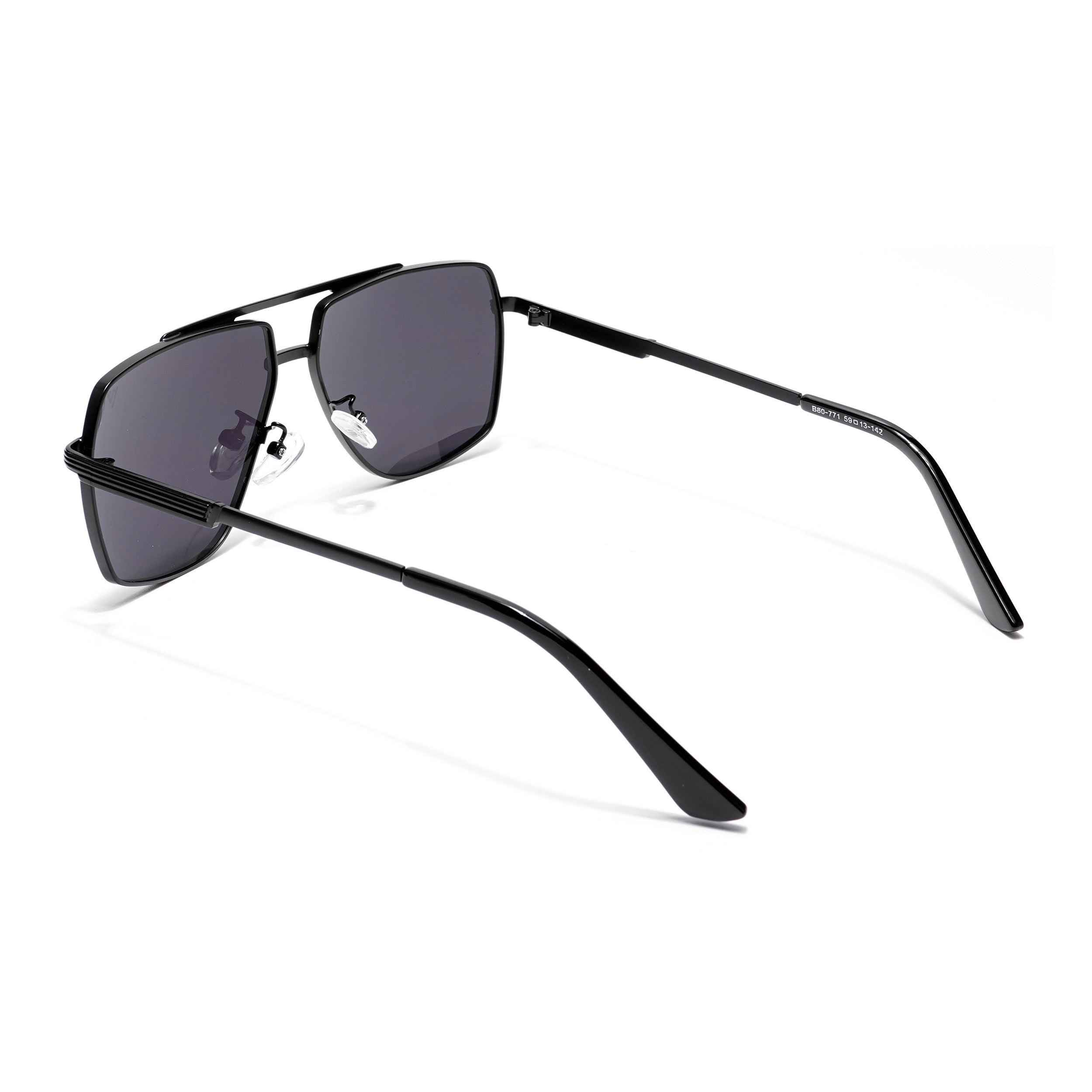 Aviator Sunglasses (Black Lens | Black Frame - MG5200)