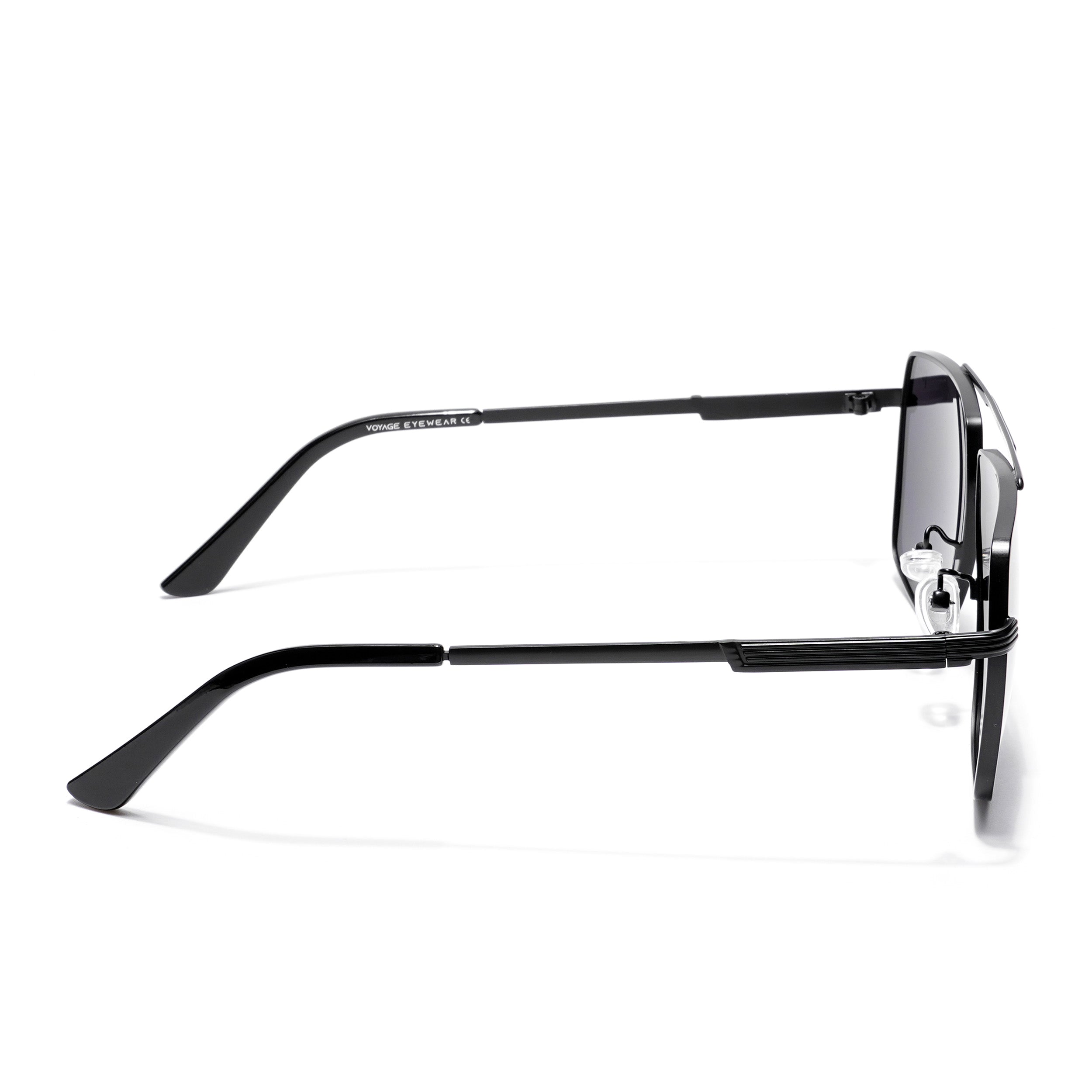 Aviator Sunglasses (Black Lens | Black Frame - MG5200)