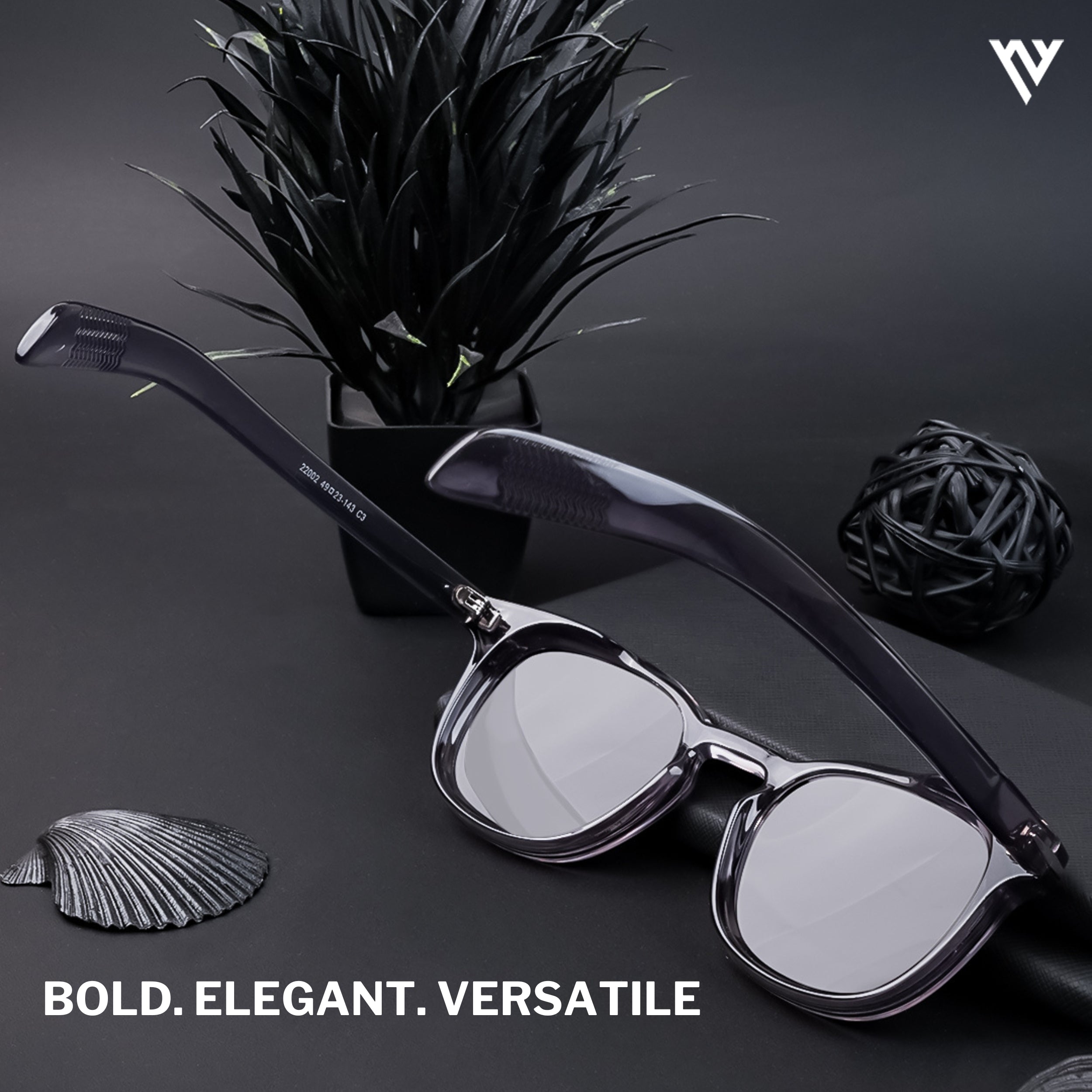 Galactic Glam | Grey Polarized Wayfarer Sunglasses - PMG4191