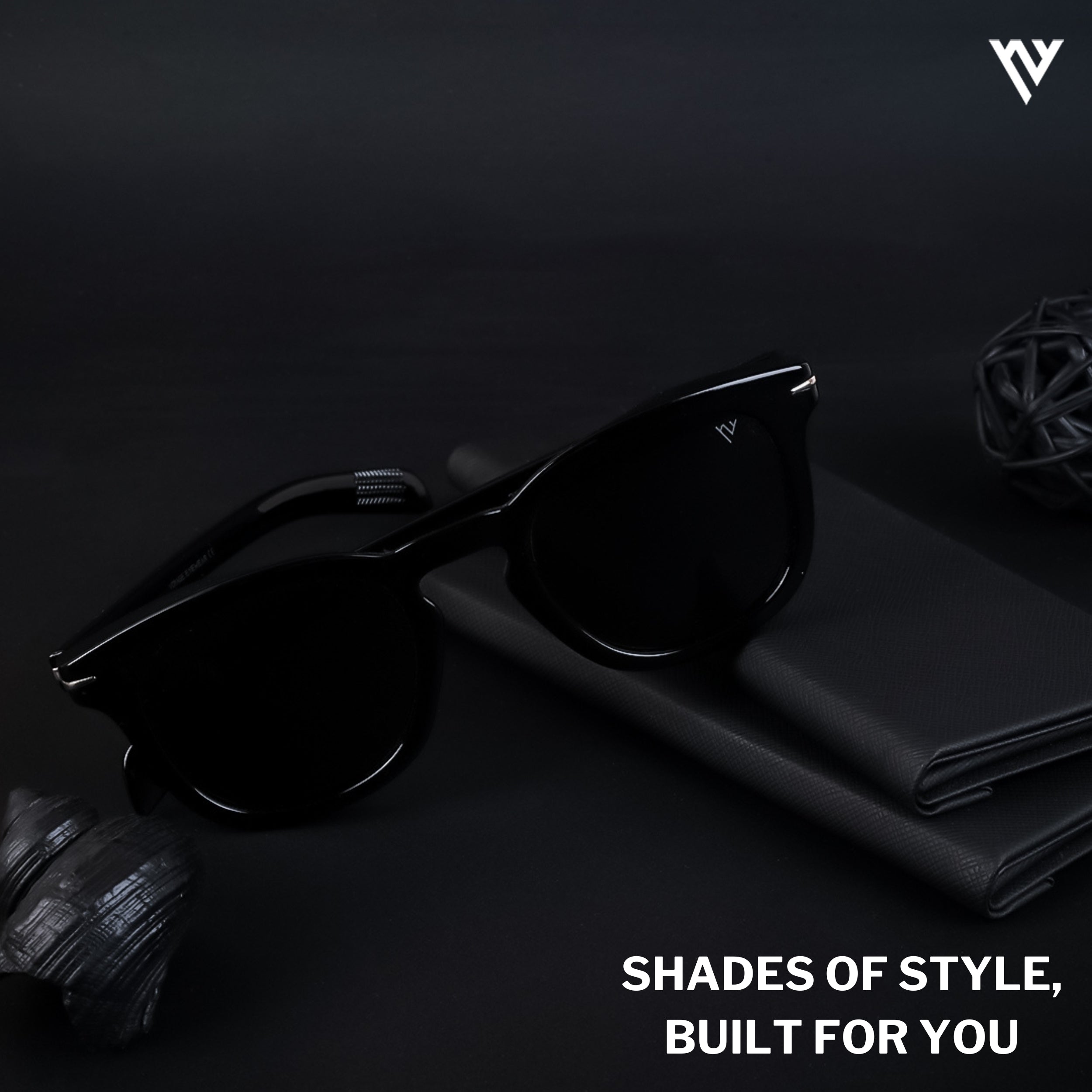 Voyage Exclusive Black Polarized Wayfarer Sunglasses for Men & Women - PMG4189
