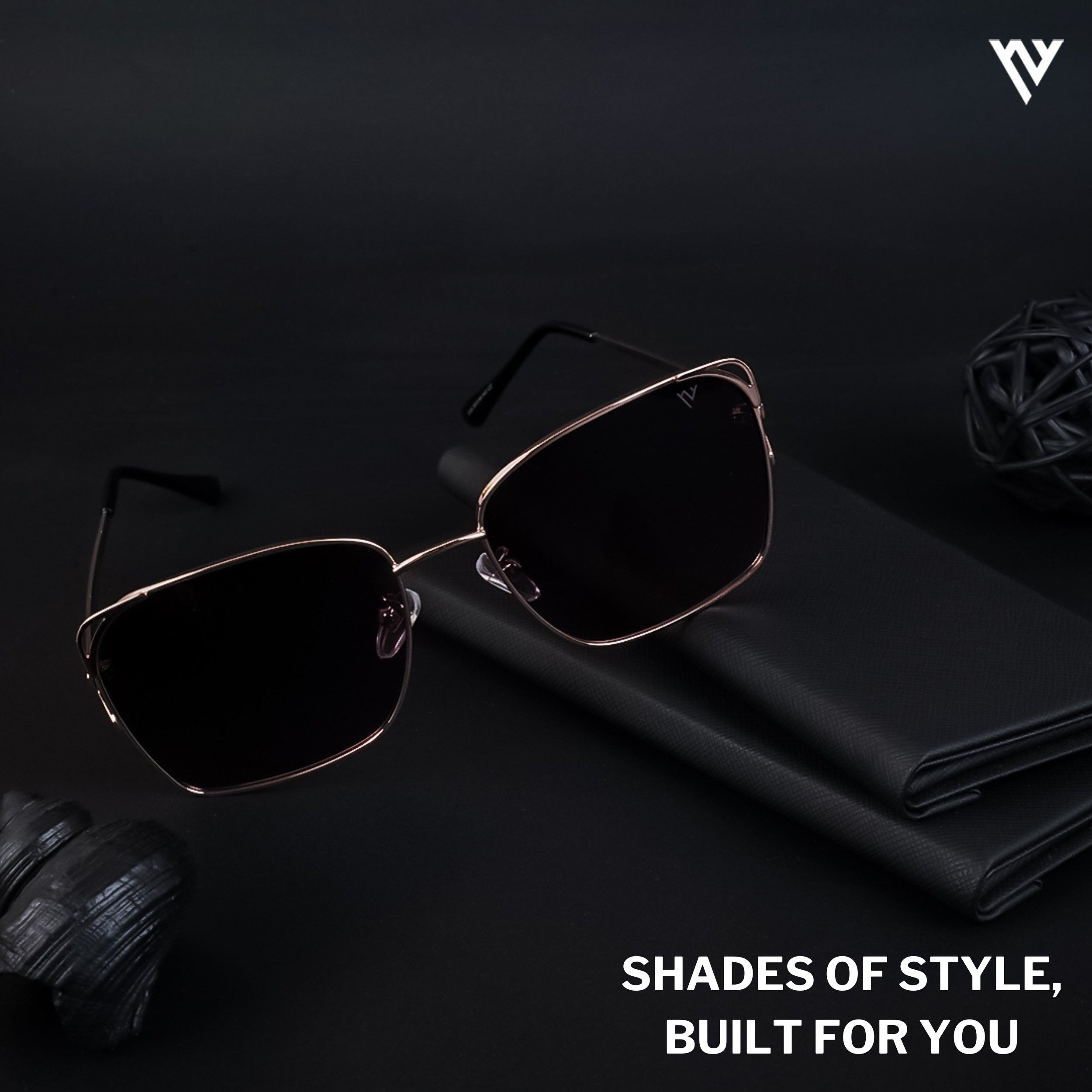 Wine & Gradient Polarized Square Sunglasses - PMG4214