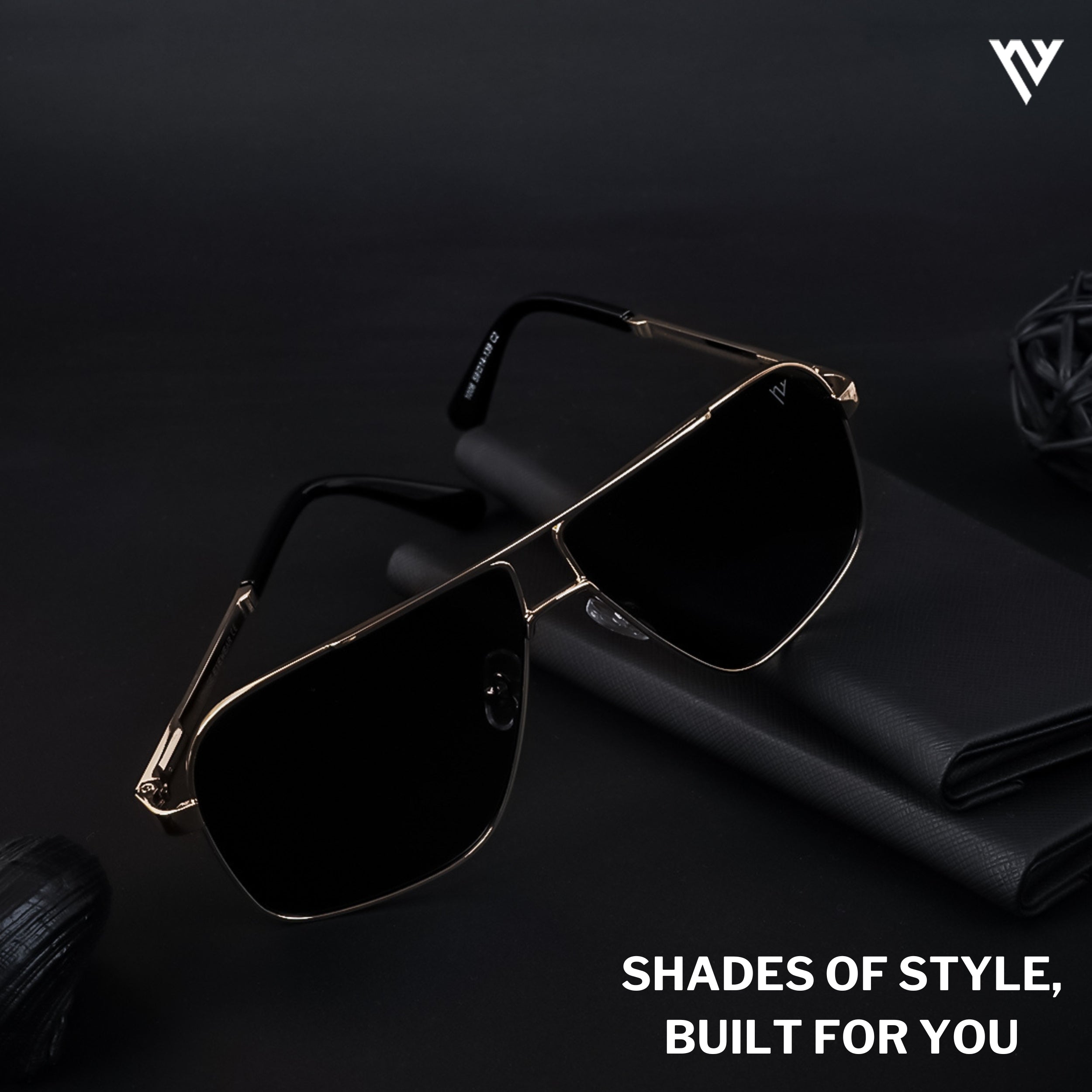 Black Polarized Wayfarer Sunglasses - PMG4202