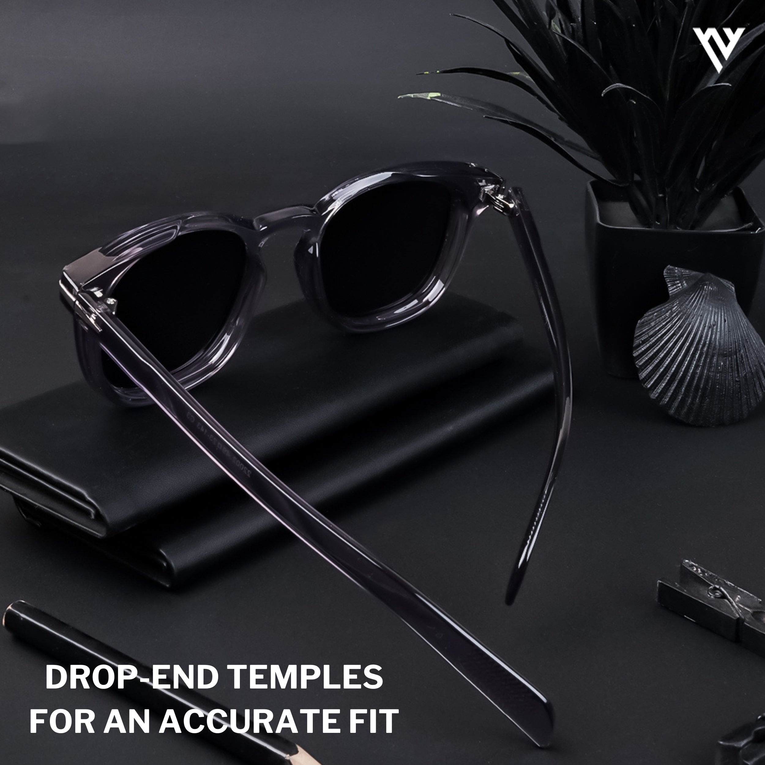 Galactic Glam | Grey Polarized Wayfarer Sunglasses - PMG4191